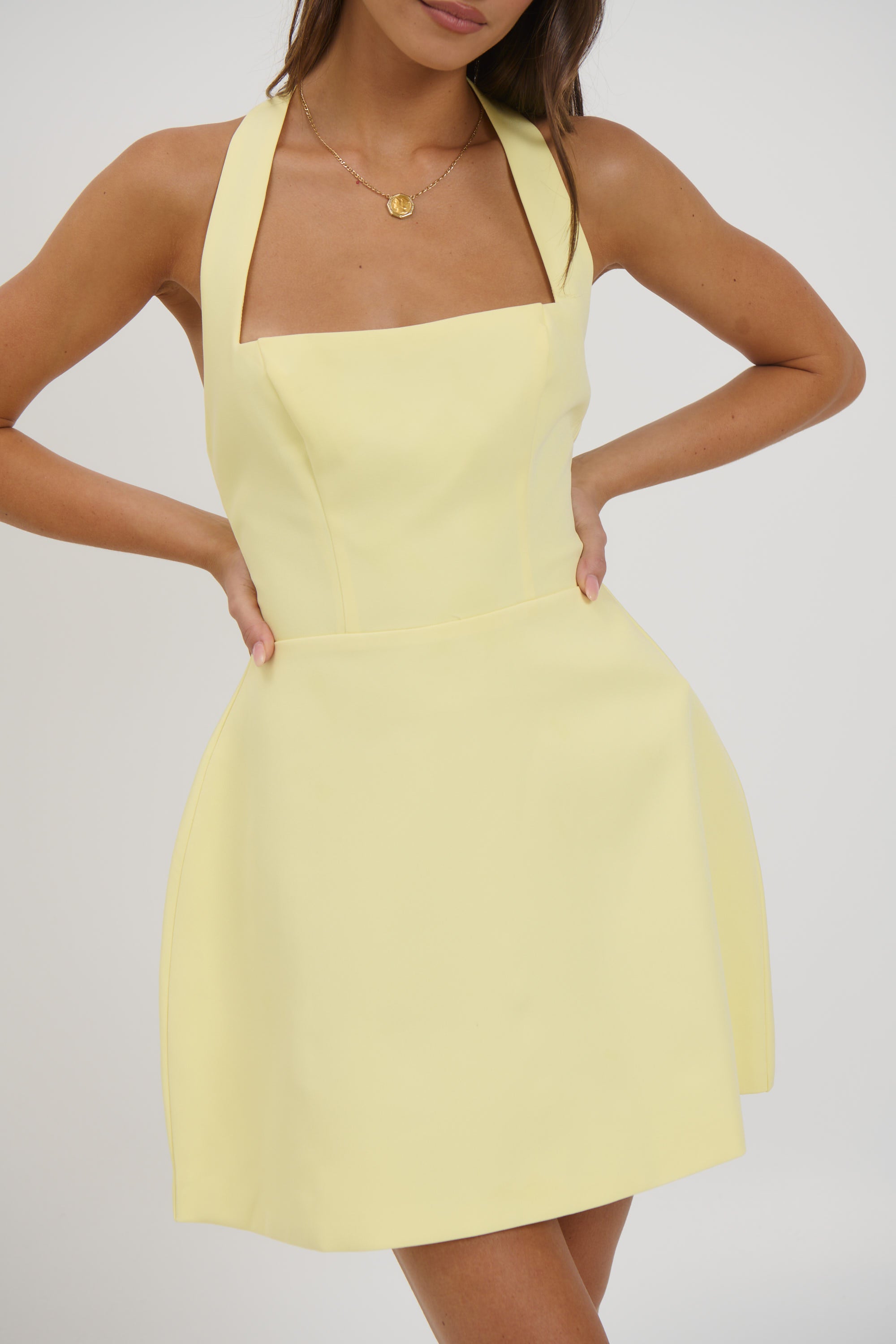 Darcy Mini Dress Lemon