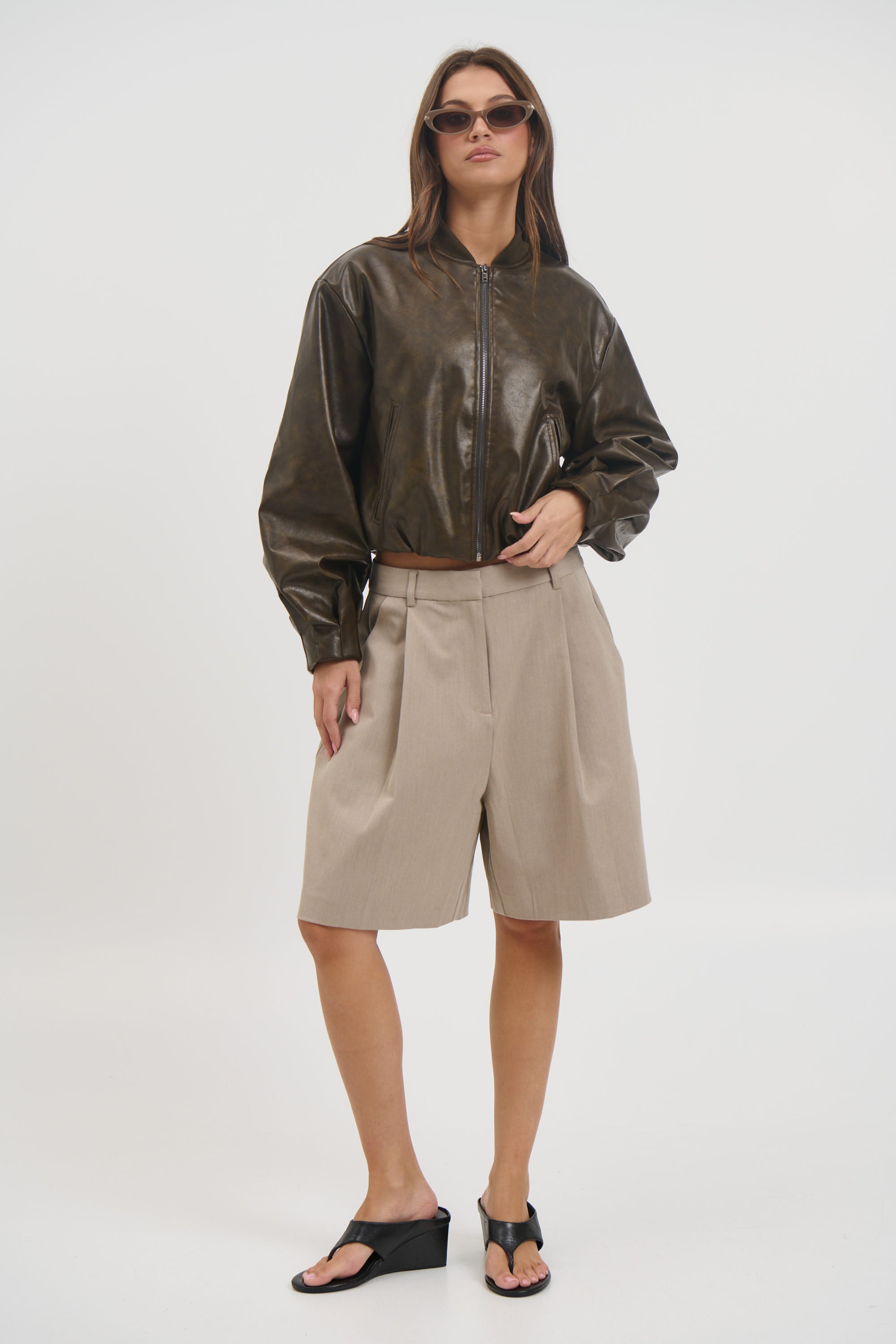 Clara Bomber Vintage Brown