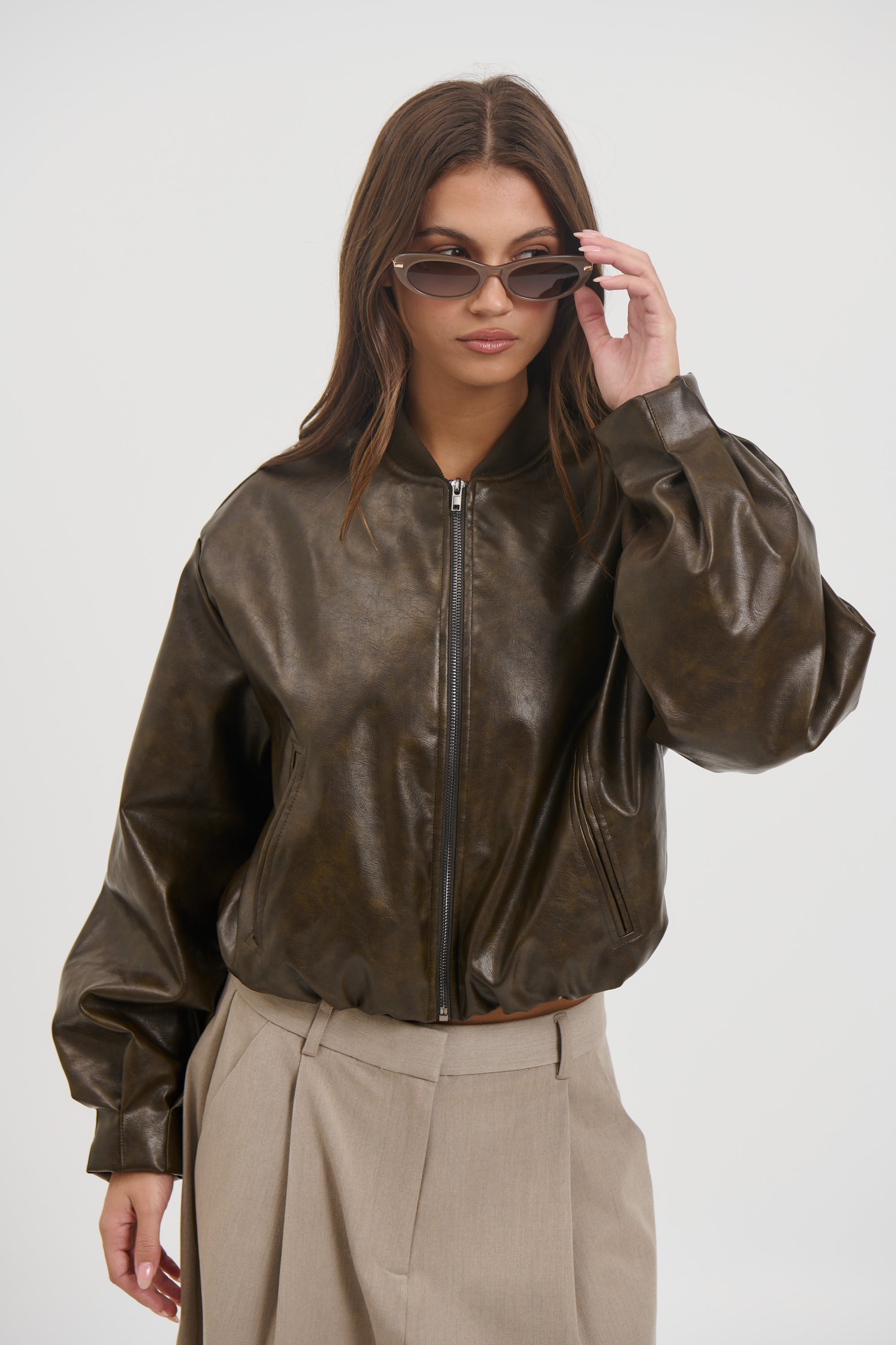 Clara Bomber Vintage Brown
