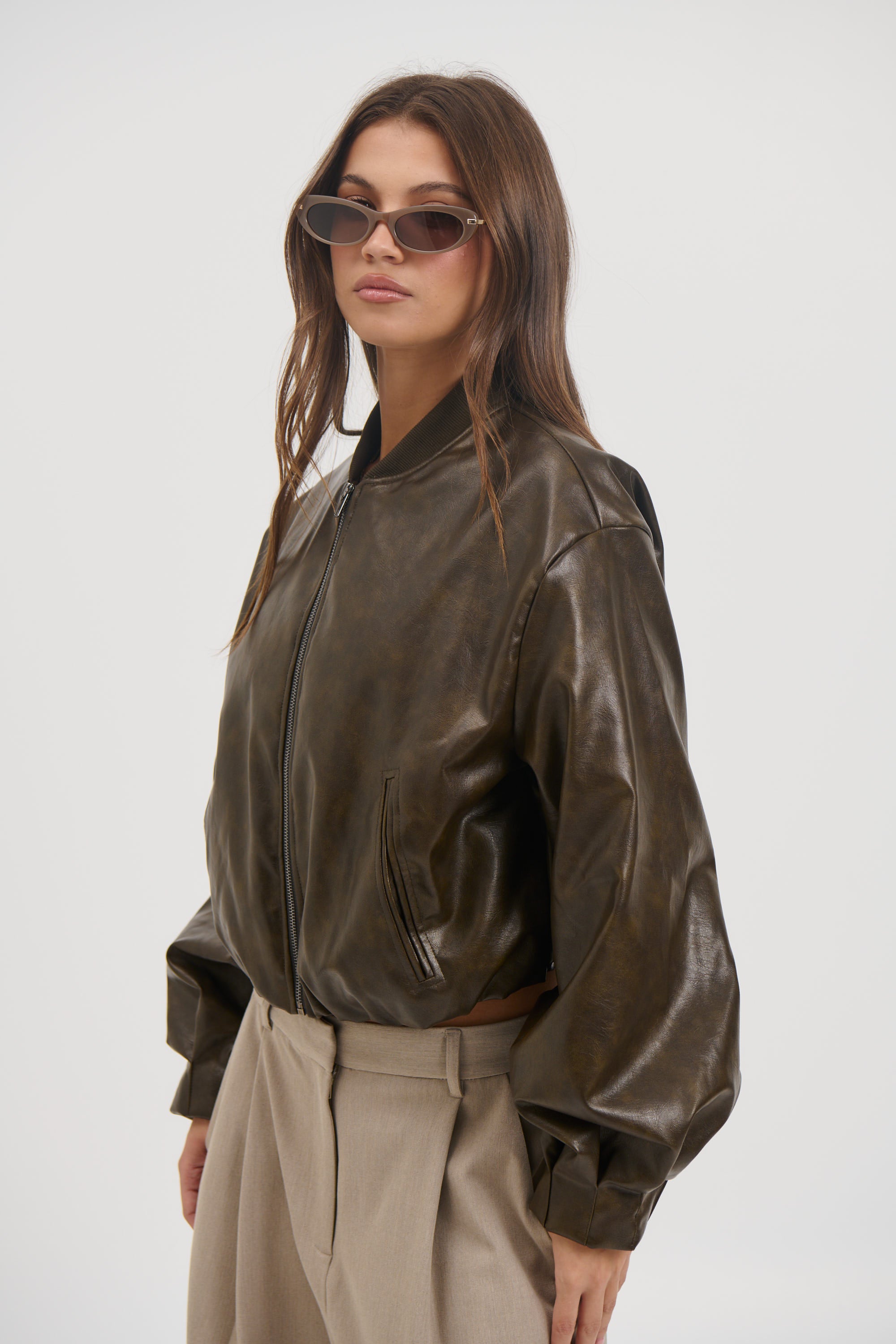 Clara Bomber Vintage Brown