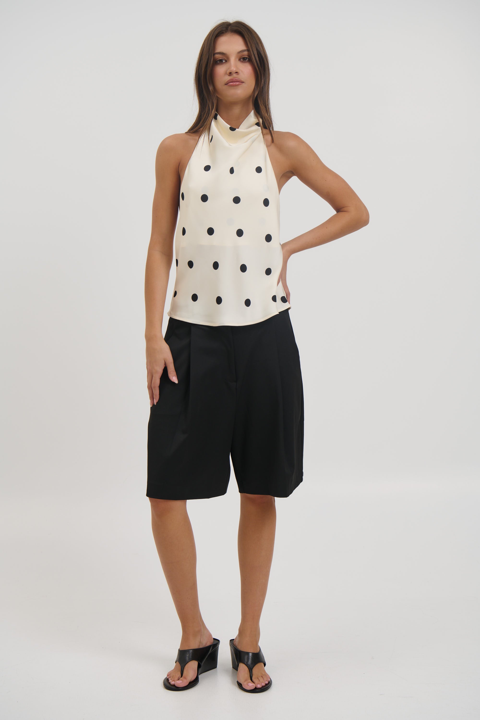 Ivy Halter Top Cream