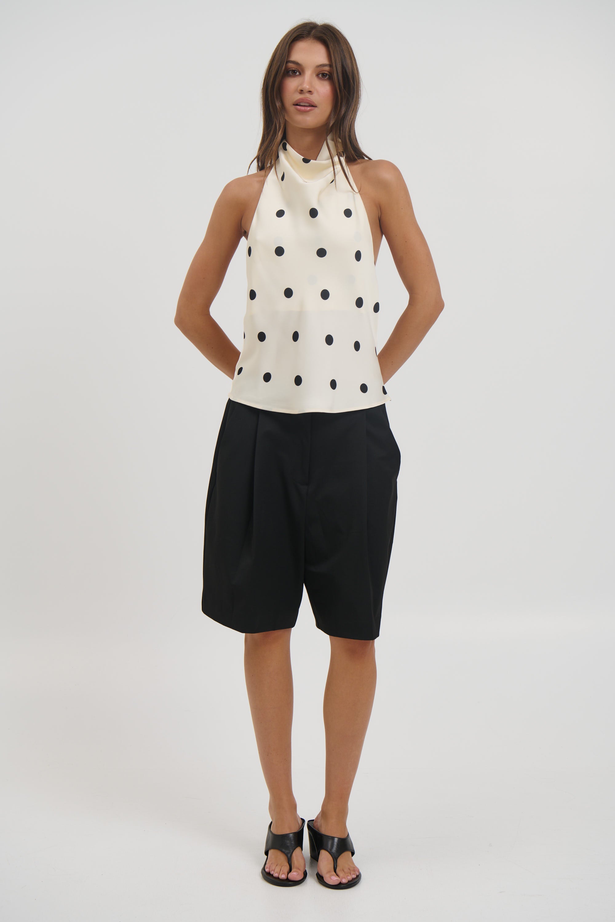 Ivy Halter Top Cream