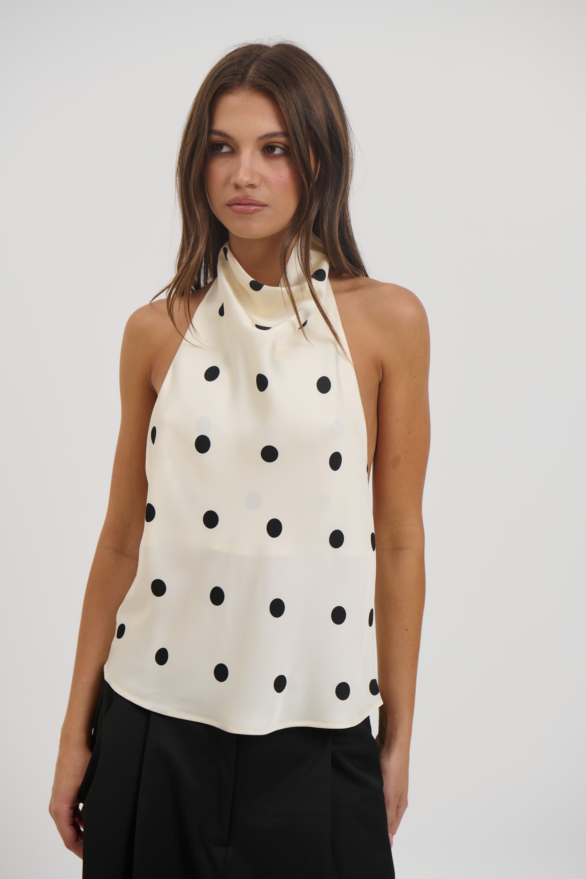 Ivy Halter Top Cream