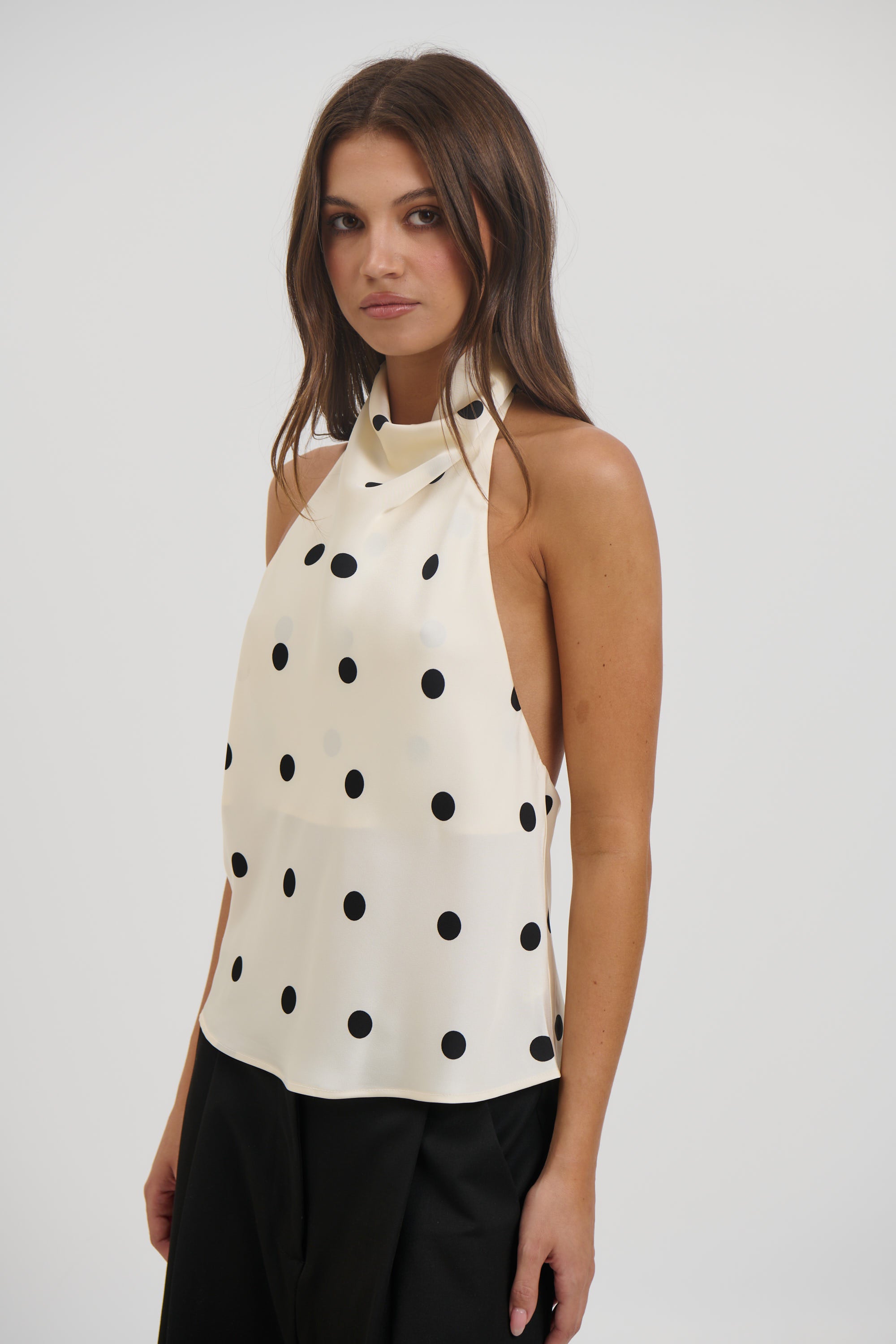 Ivy Halter Top Cream