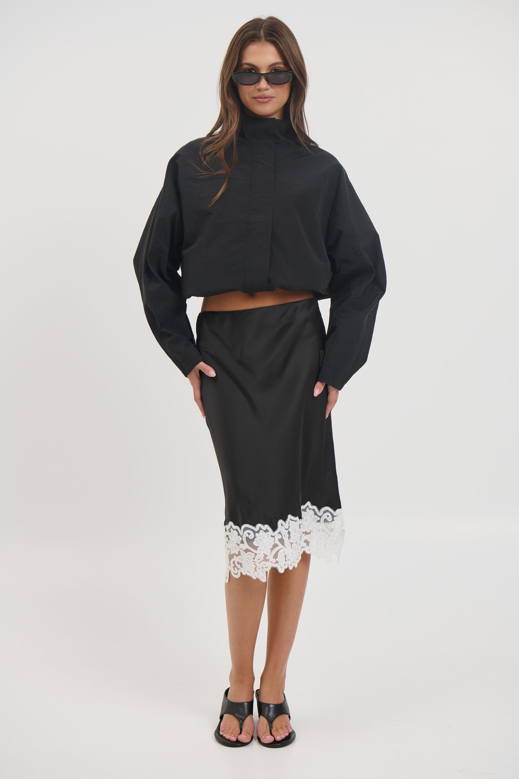 Anchored Midi Skirt Noir
