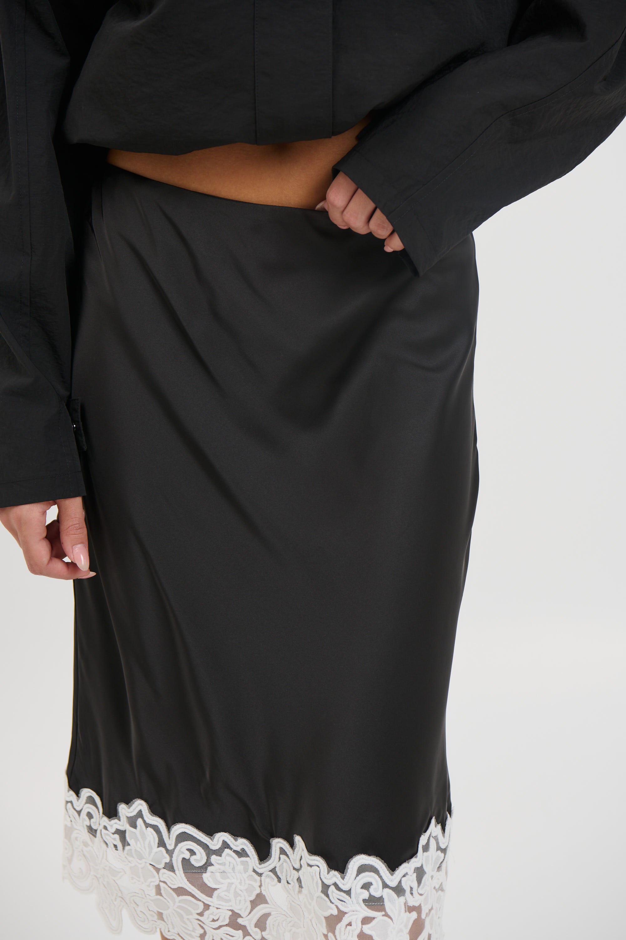 Anchored Midi Skirt Noir