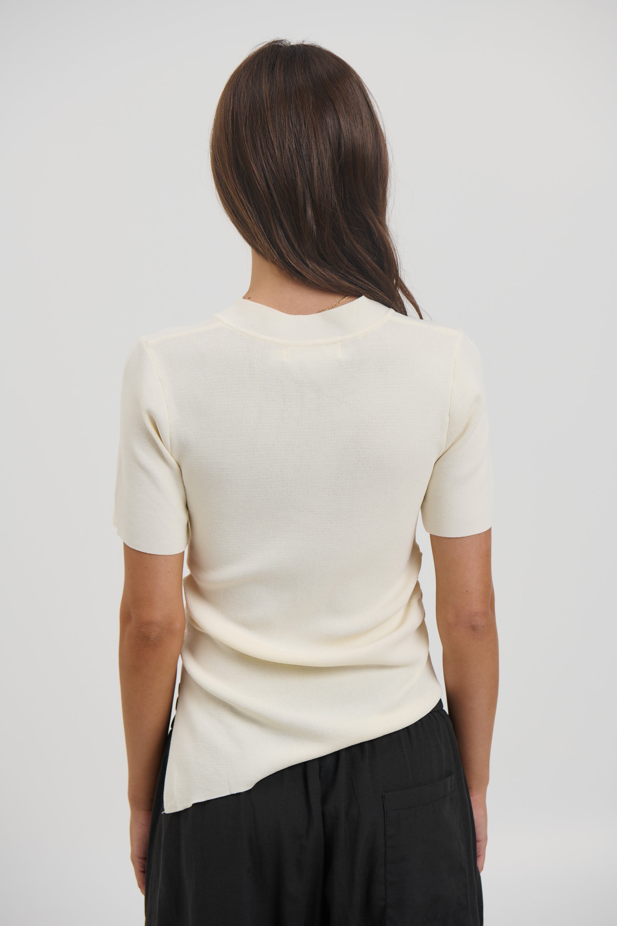 Maeve V Neck Top Beige