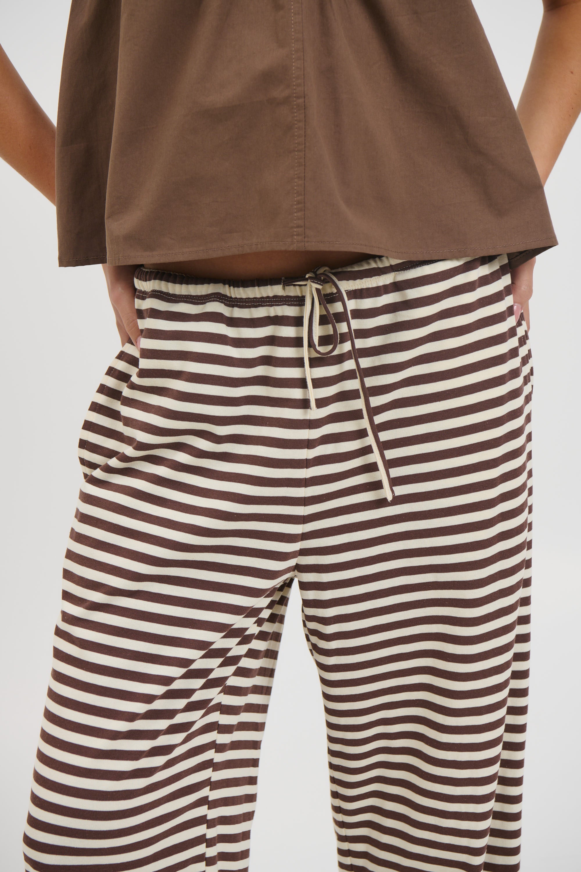 Bloom Pant Dark Chocolate Stripe