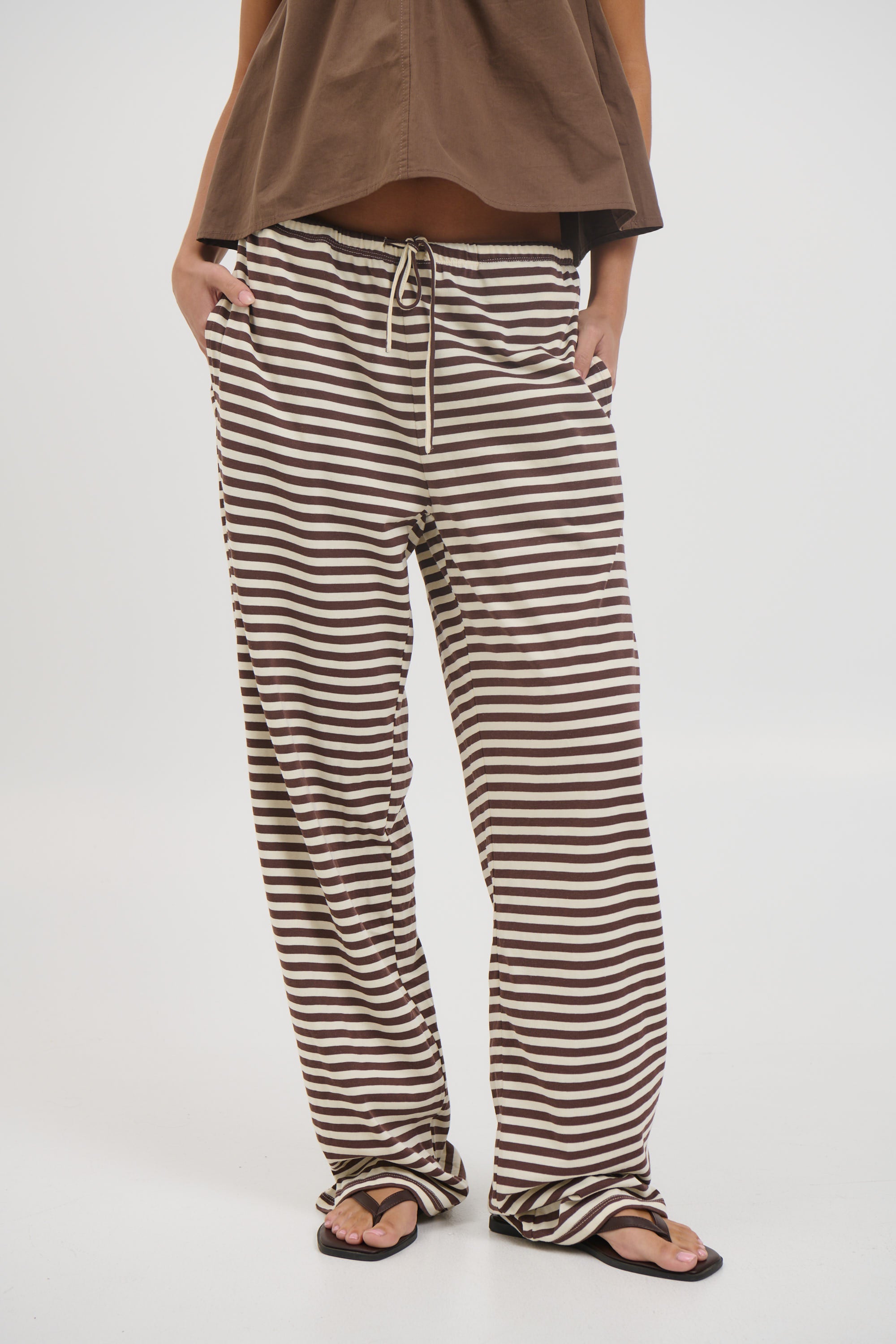Bloom Pant Dark Chocolate Stripe