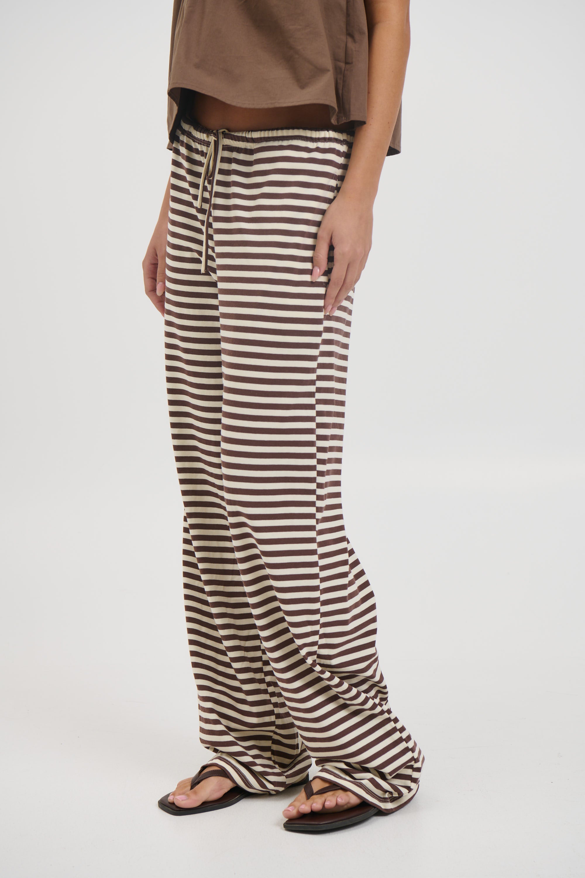 Bloom Pant Dark Chocolate Stripe
