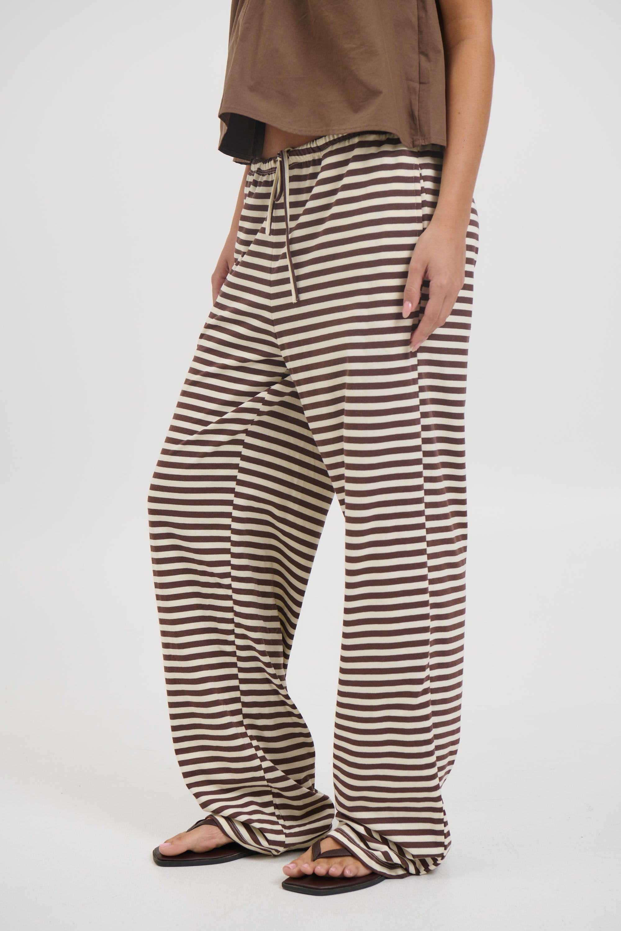 Bloom Pant Dark Chocolate Stripe