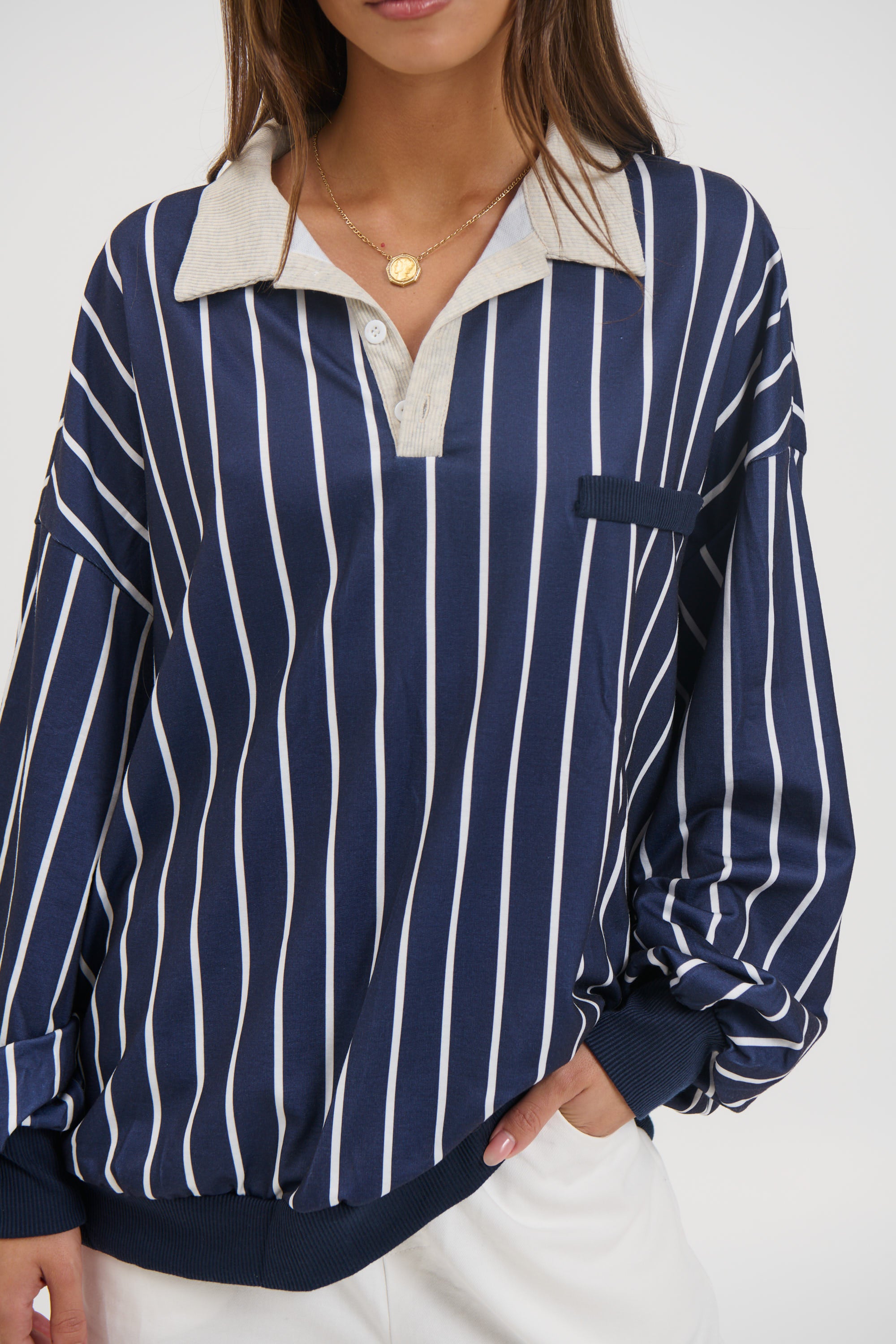 Amina Sweater Navy - FINAL SALE