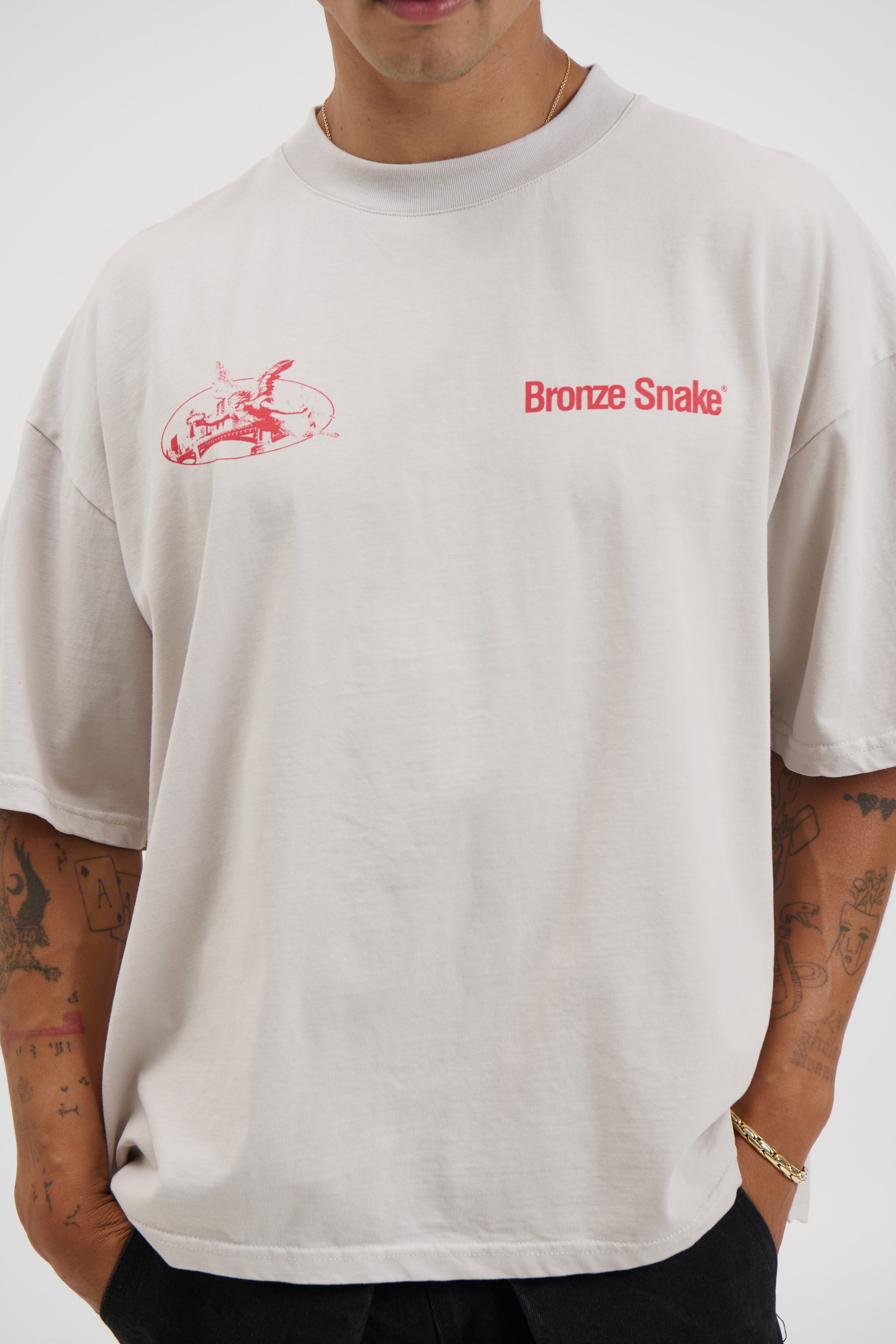 Bronze Snake Melb Tee Ivory