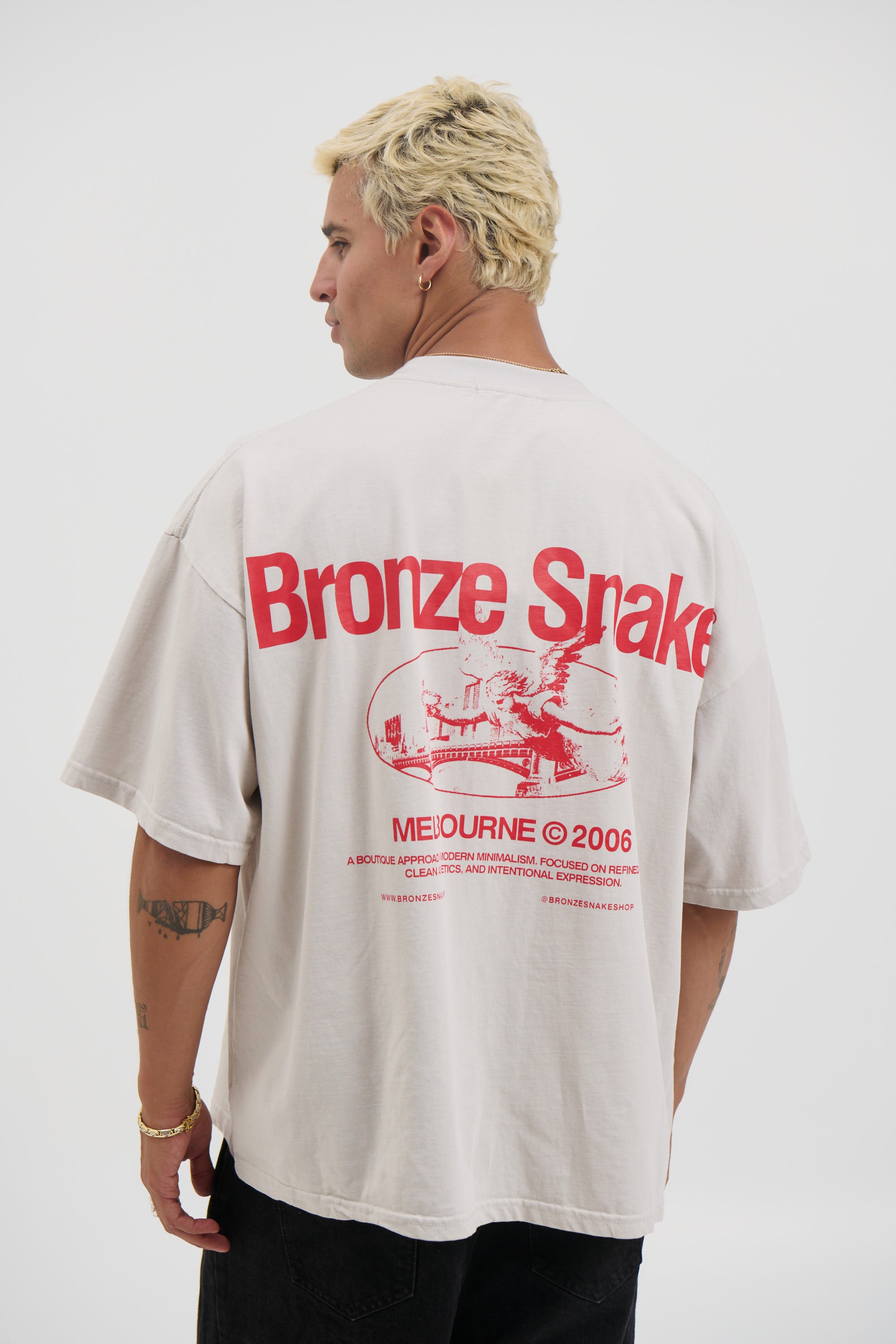 Bronze Snake Melb Tee Ivory