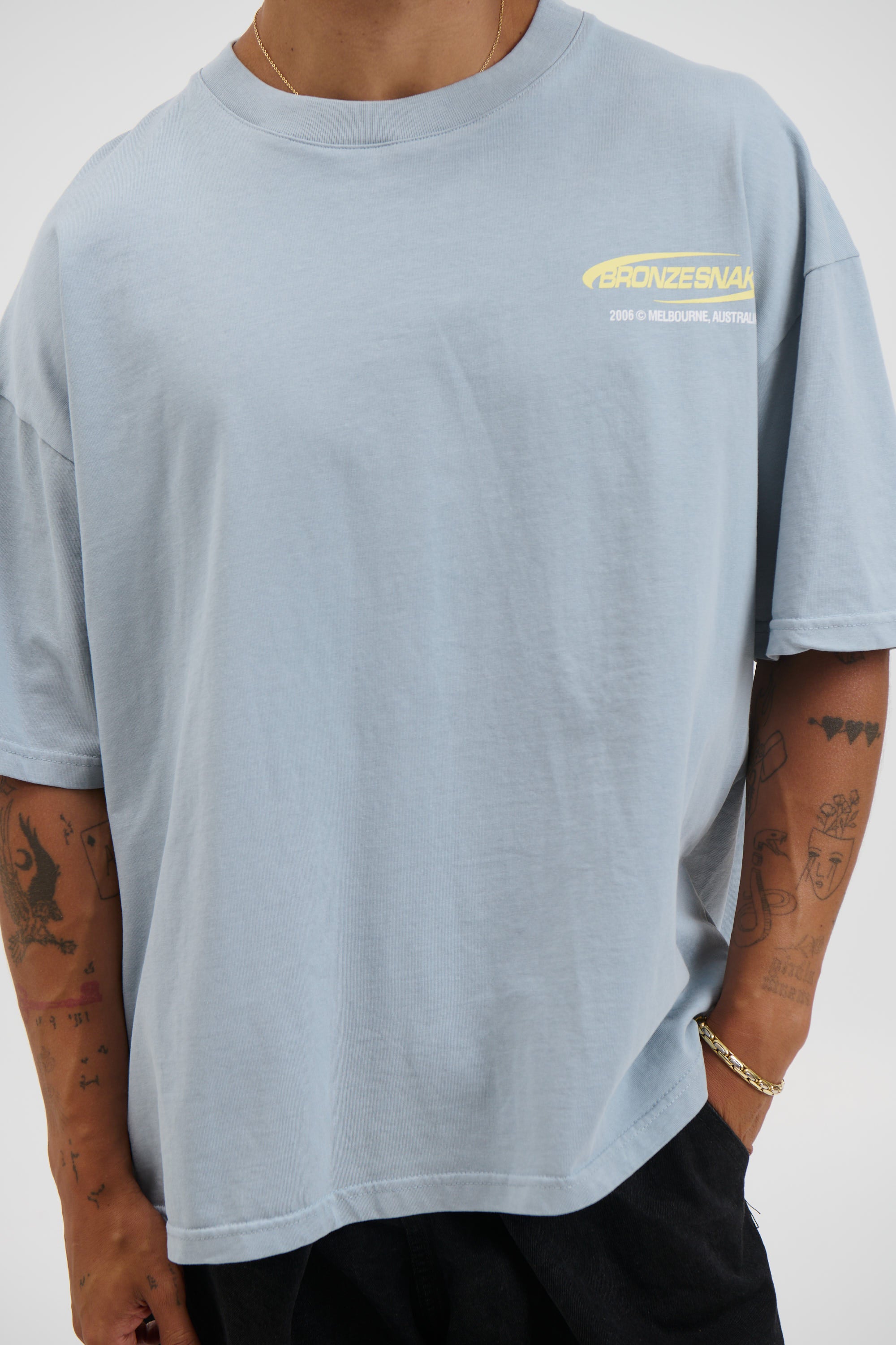 Bronze Snake Classic Tee Blue