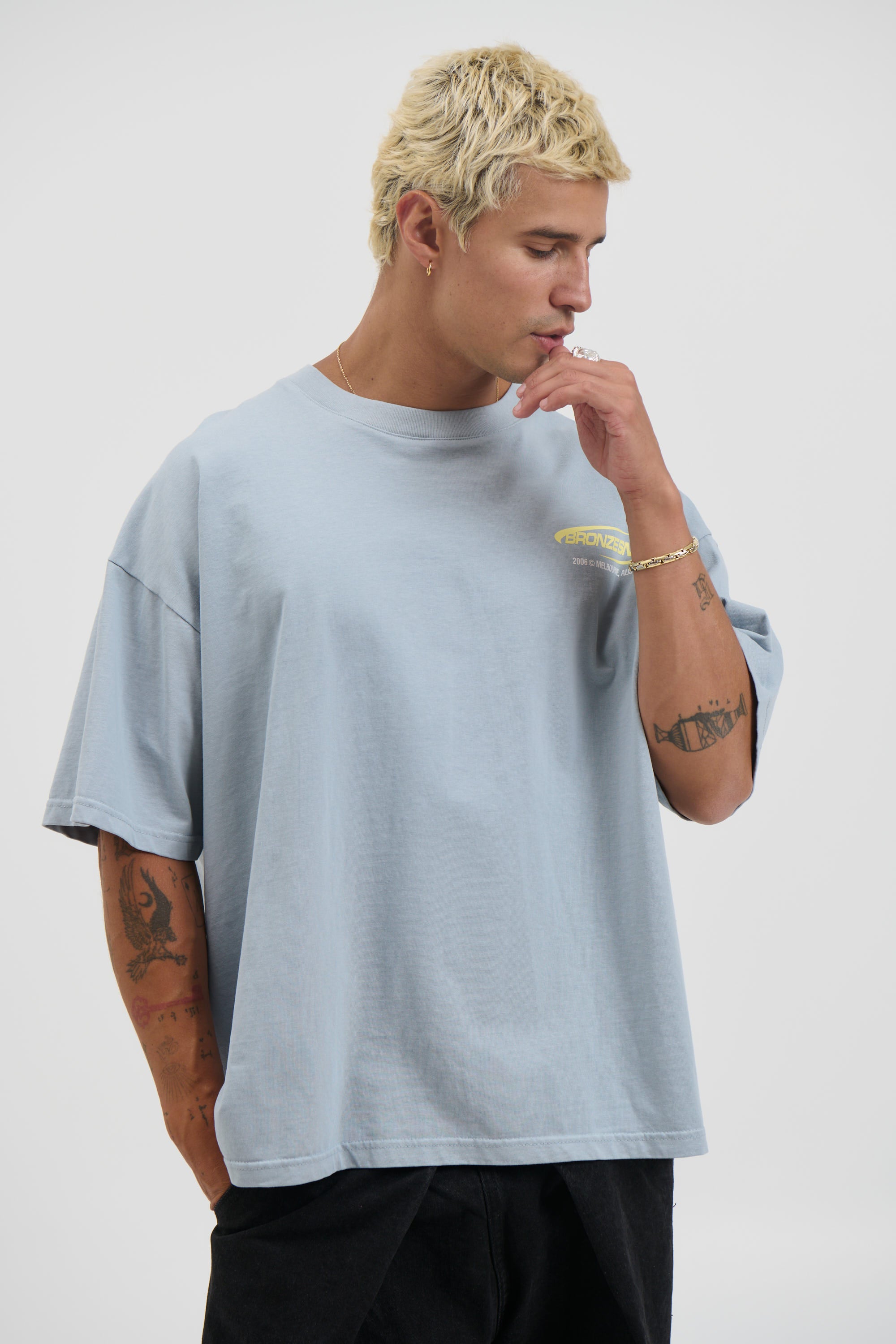 Bronze Snake Classic Tee Blue