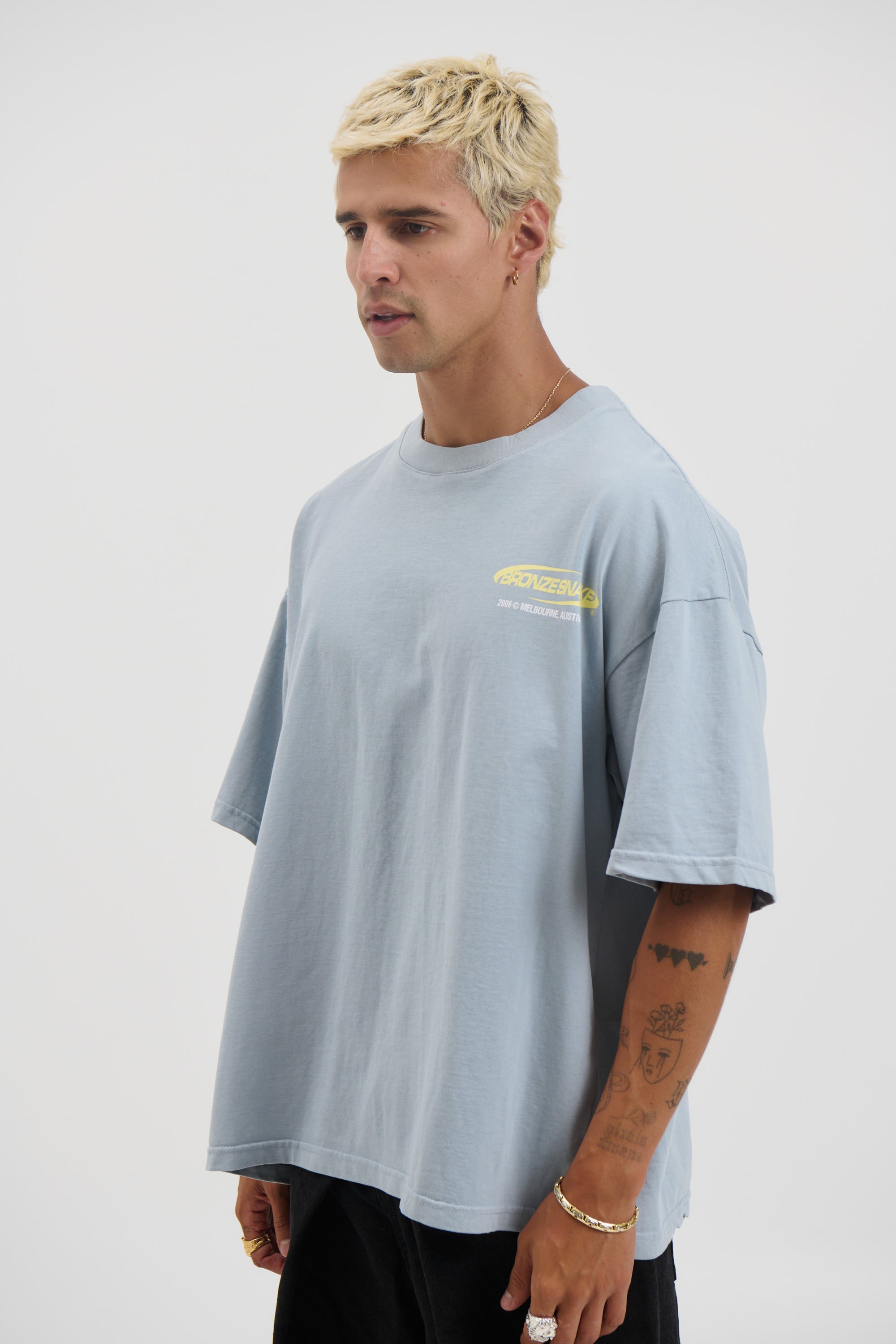Bronze Snake Classic Tee Blue
