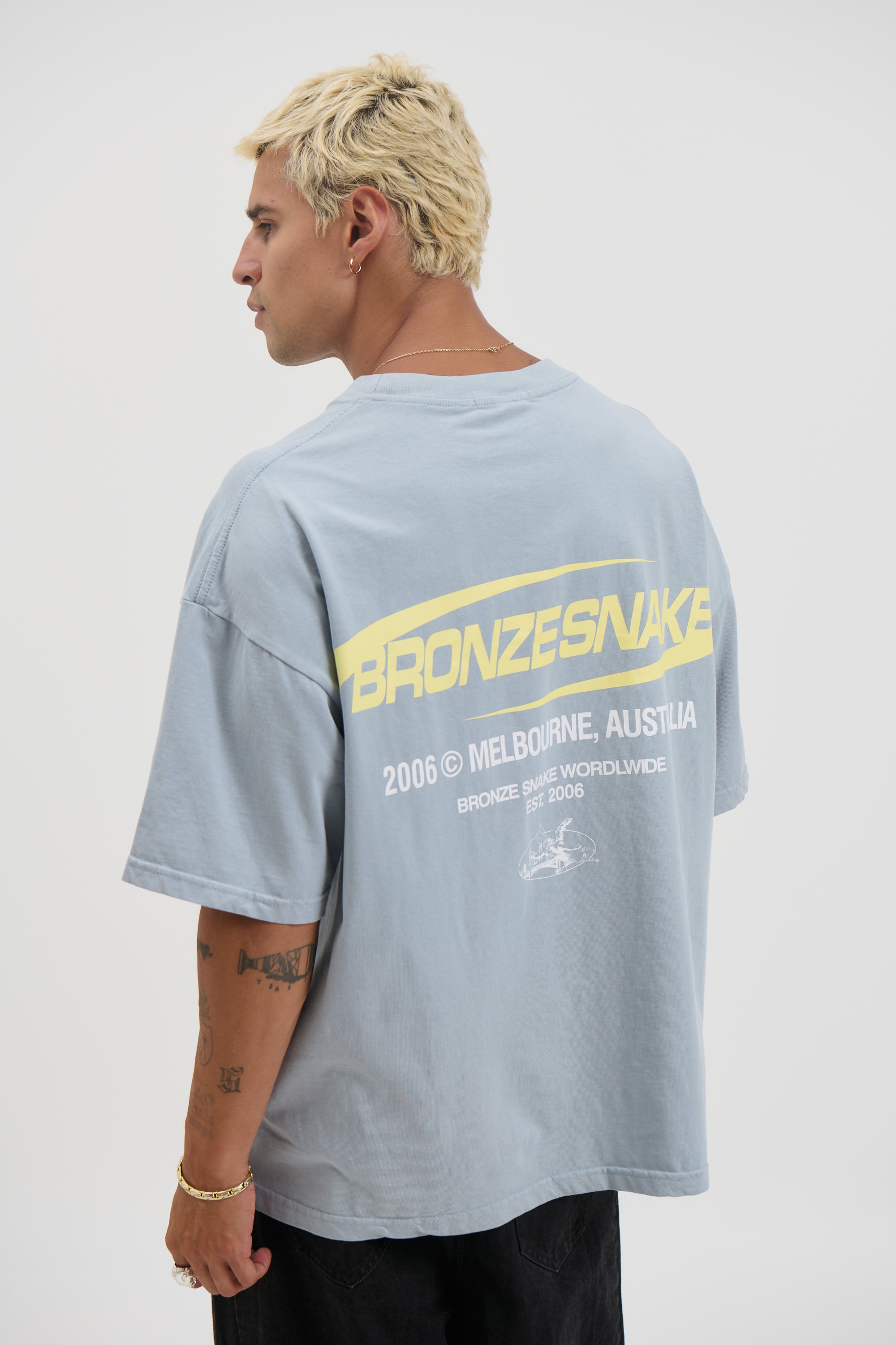 Bronze Snake Classic Tee Blue