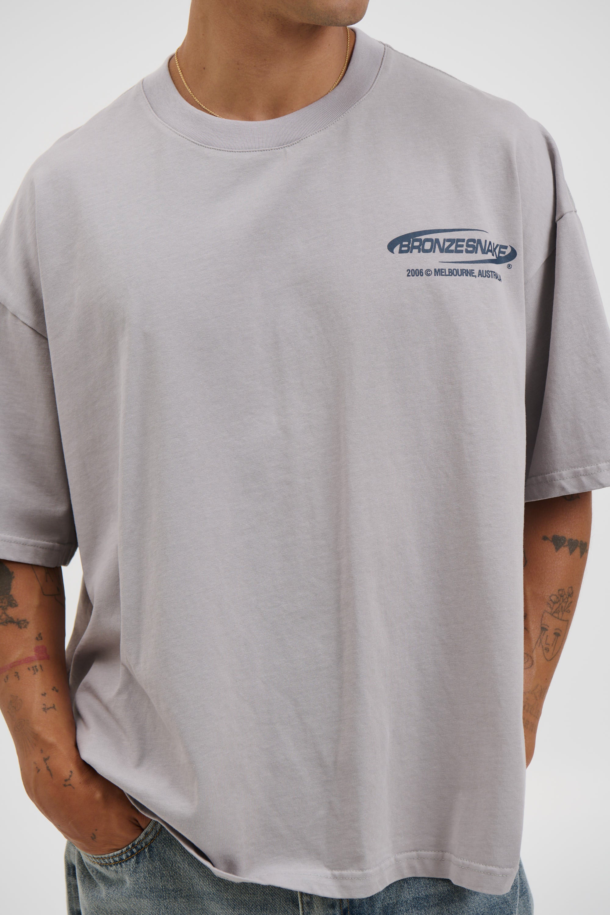 Bronze Snake Classic Tee Grey