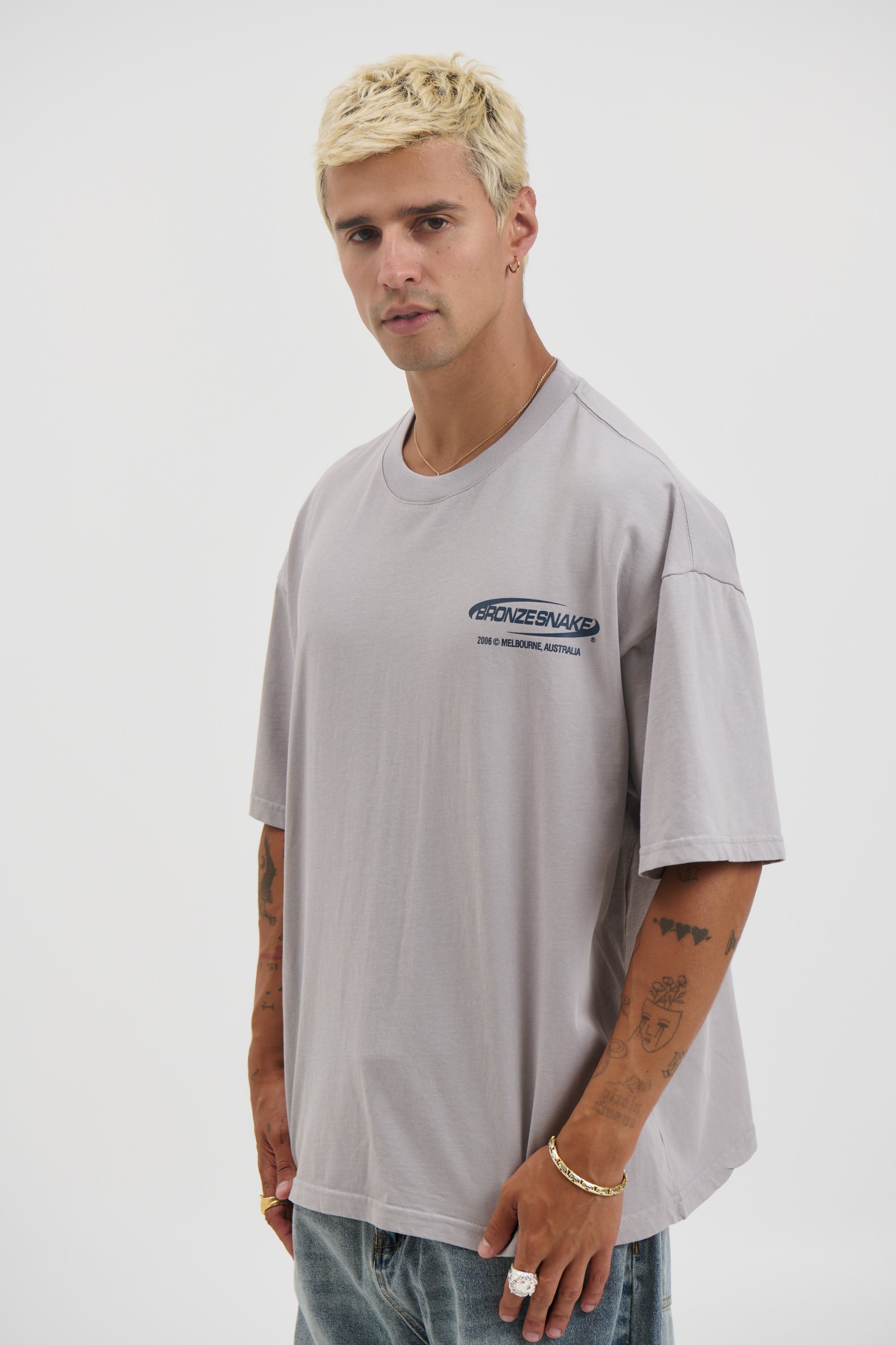 Bronze Snake Classic Tee Grey