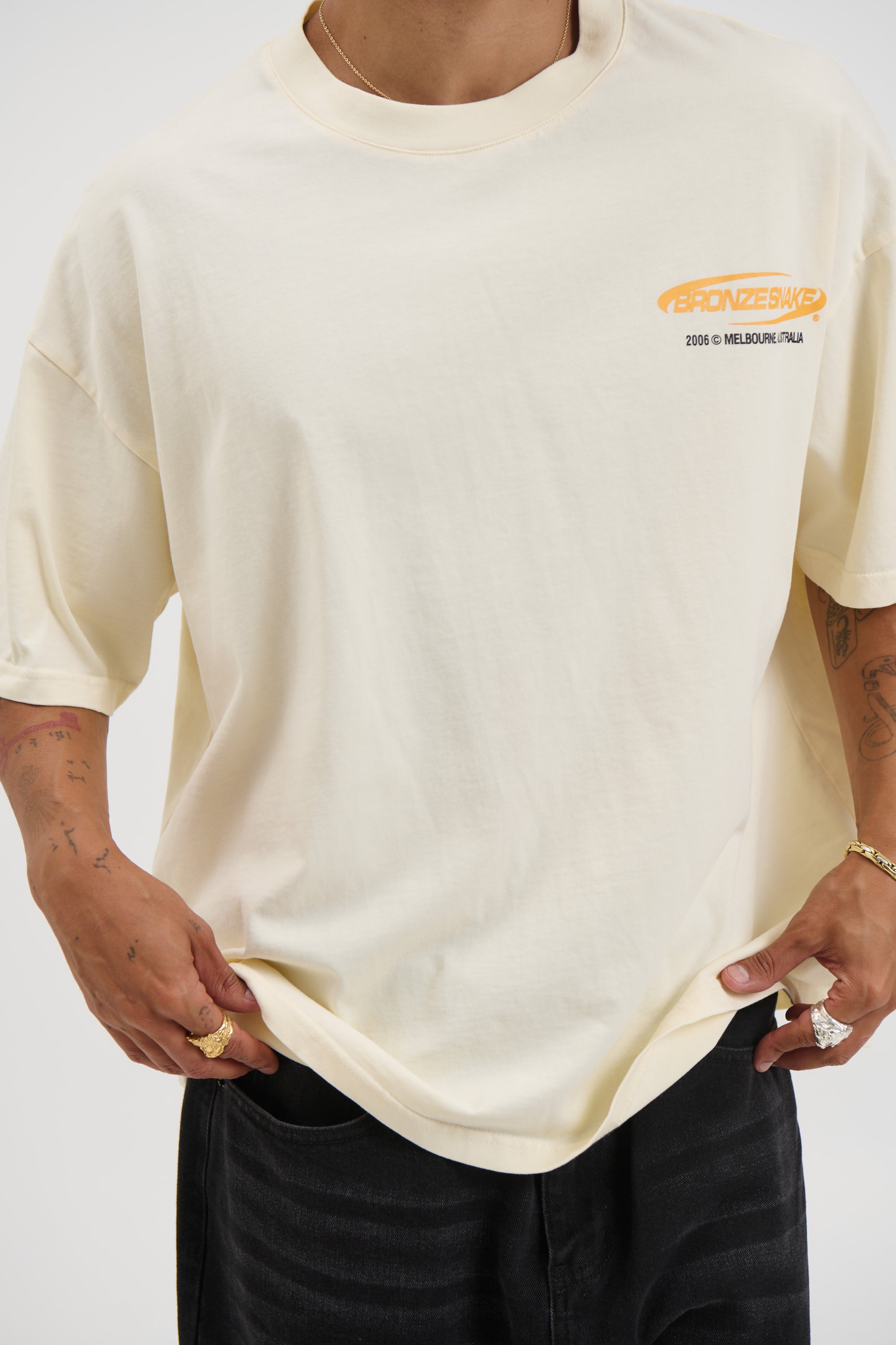 Bronze Snake Classic Tee Ivory