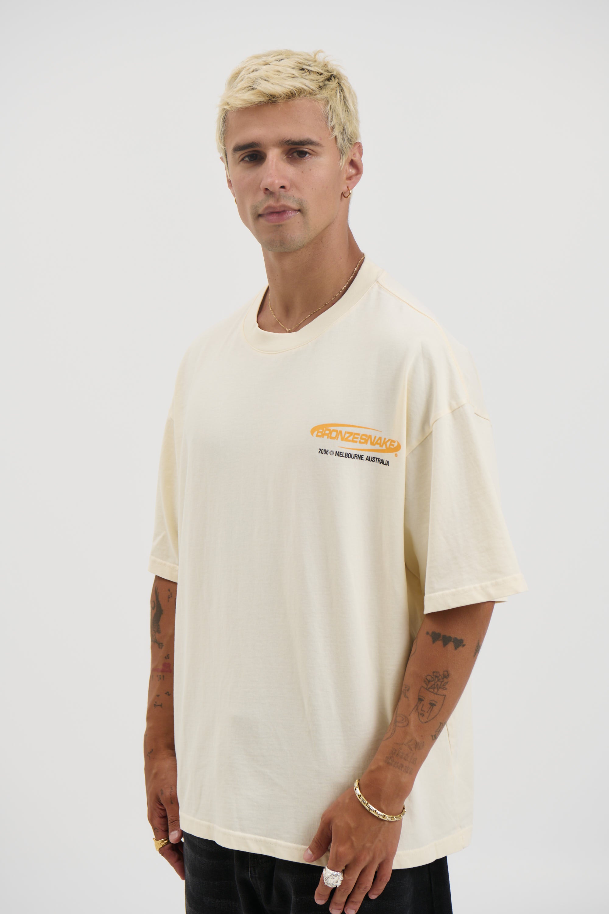 Bronze Snake Classic Tee Ivory