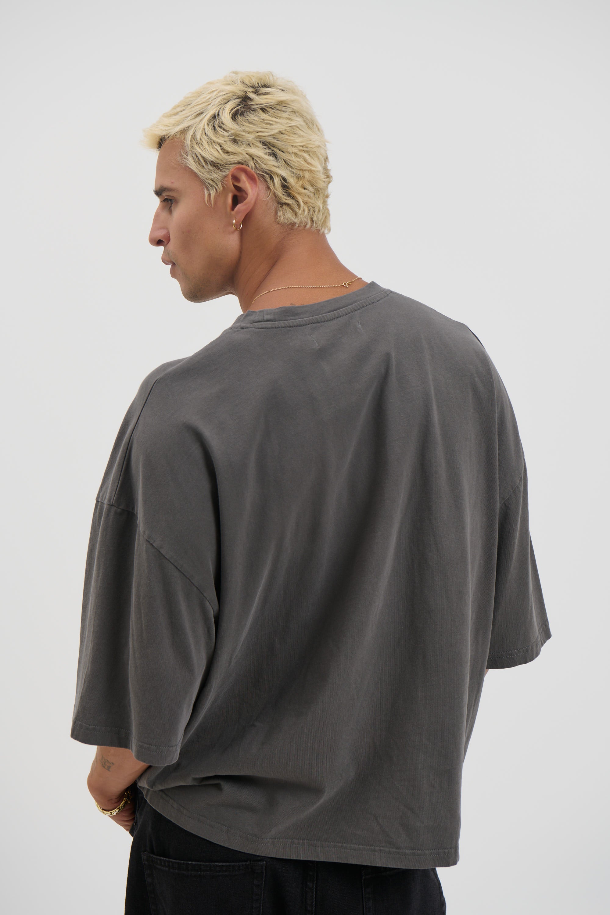 NTH Crop Box Tee Charcoal