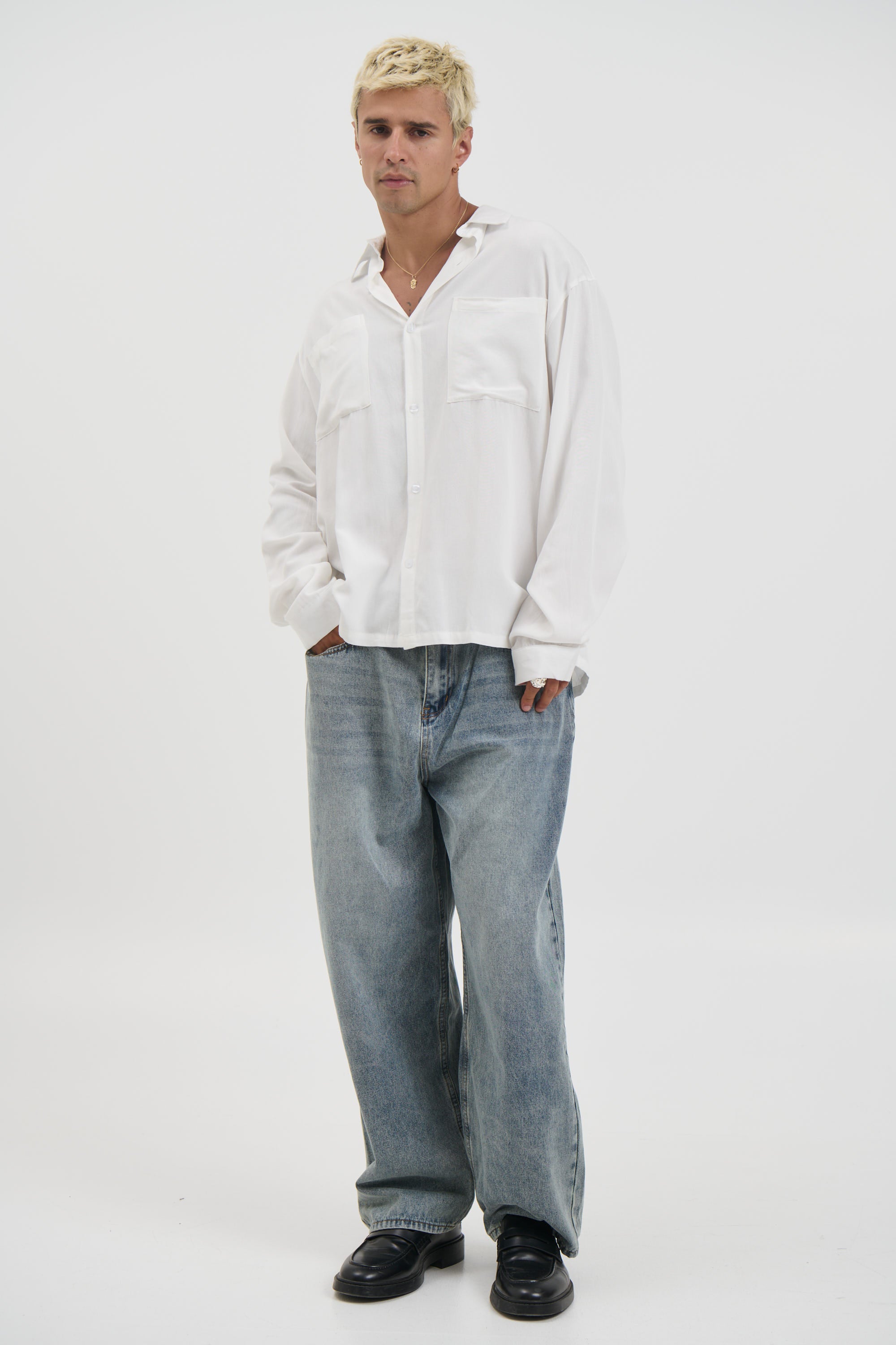 Miles Stripe Shirt White