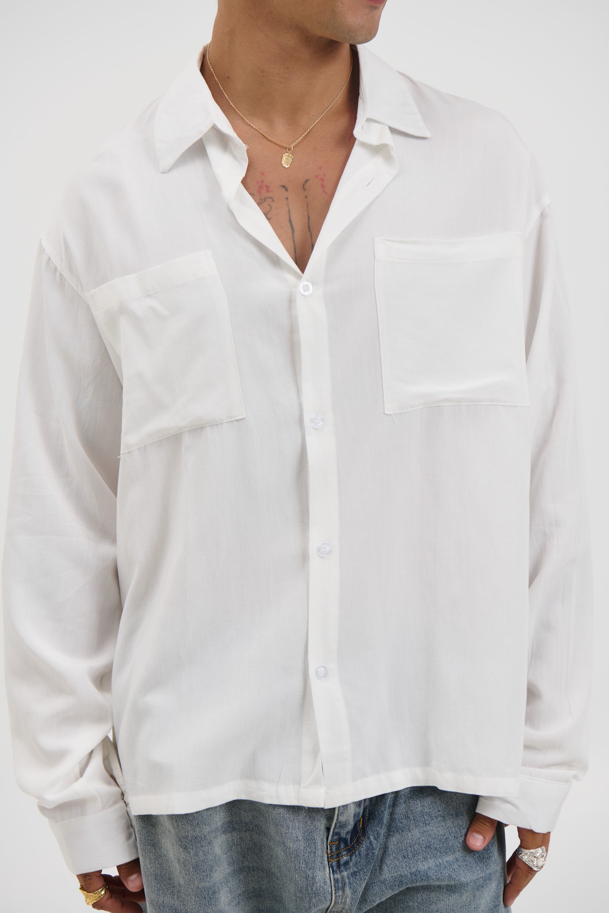 Miles Stripe Shirt White