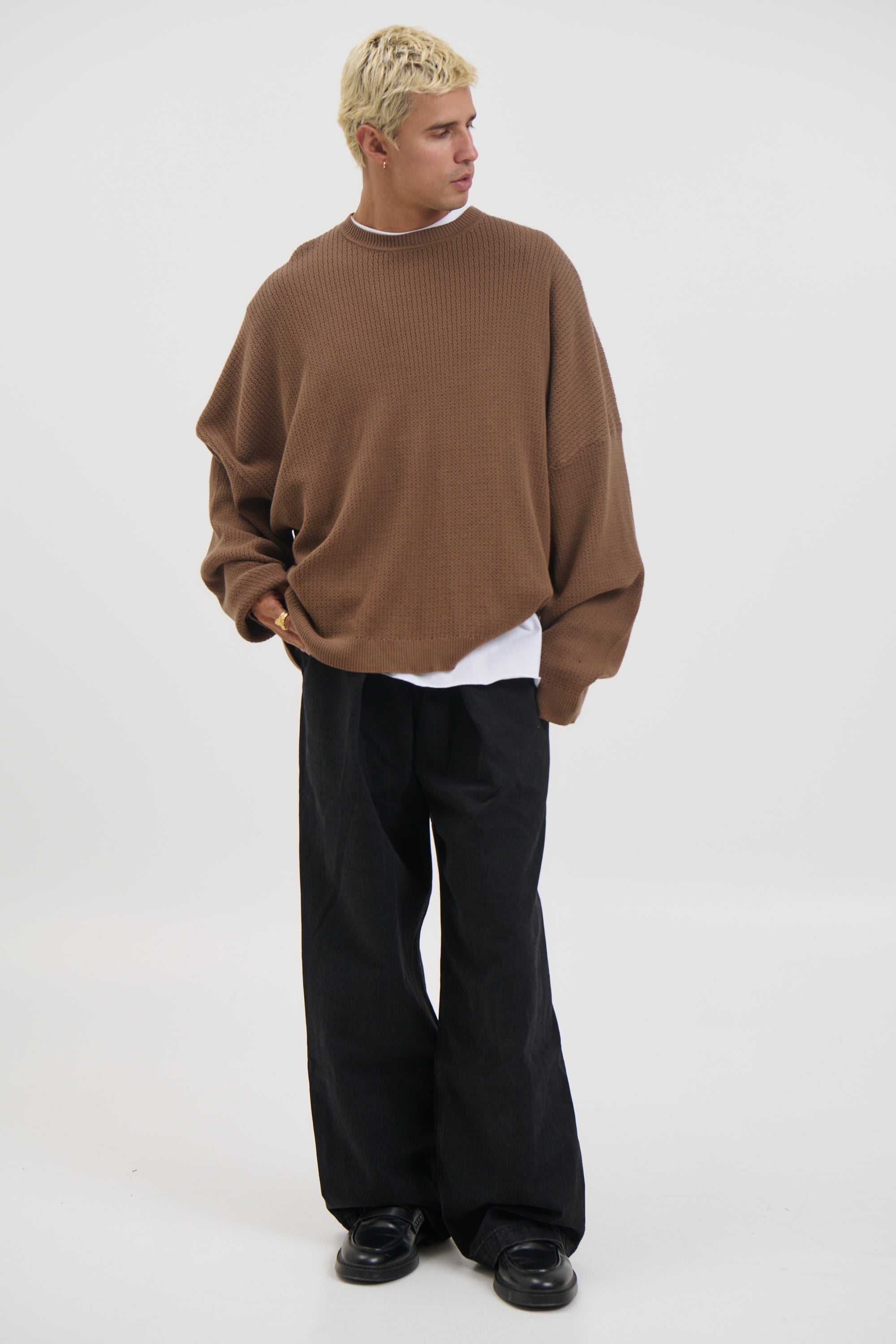 Lightweight Texture Sweat Choc