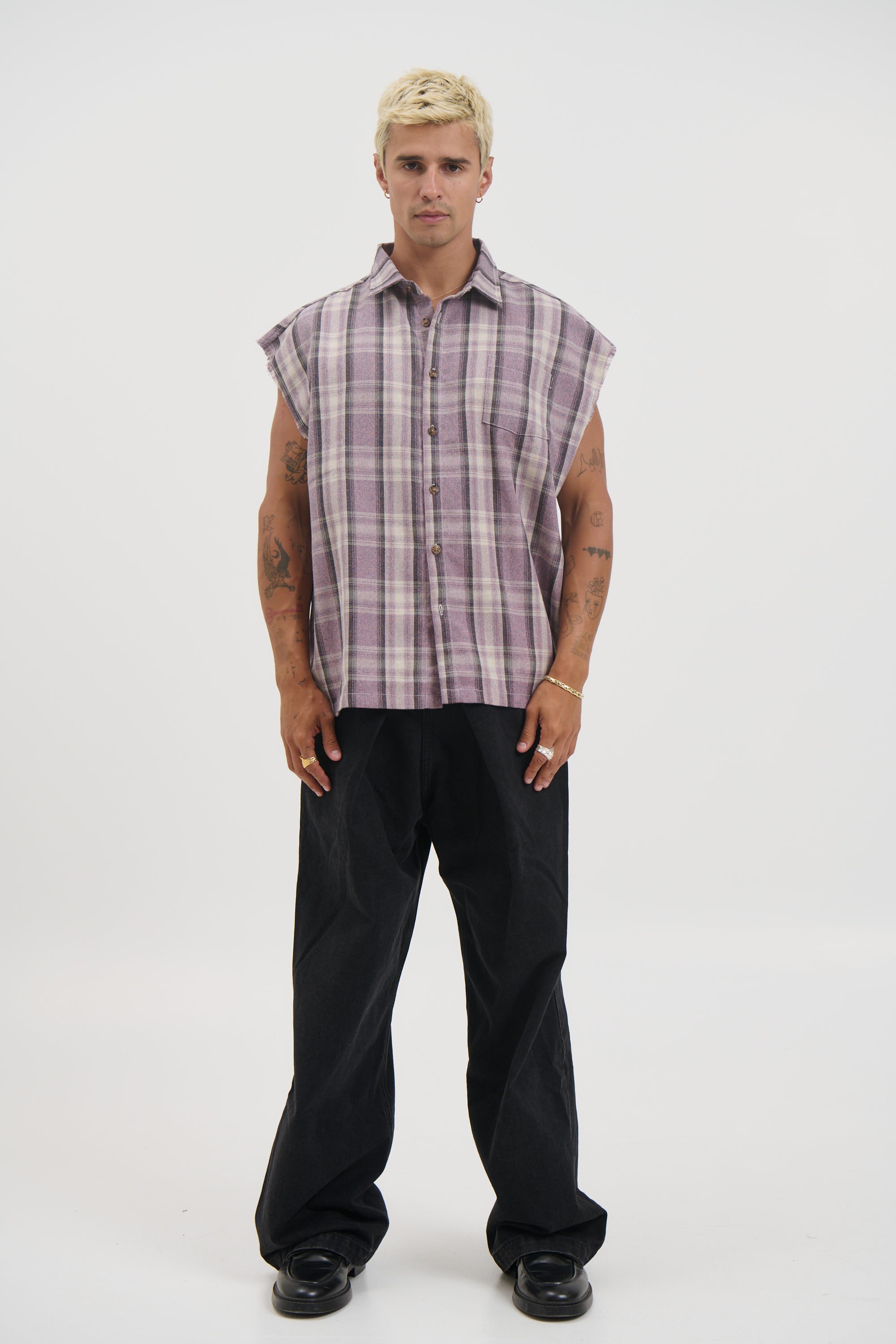 Brooklyn Check Cutoff Lilac