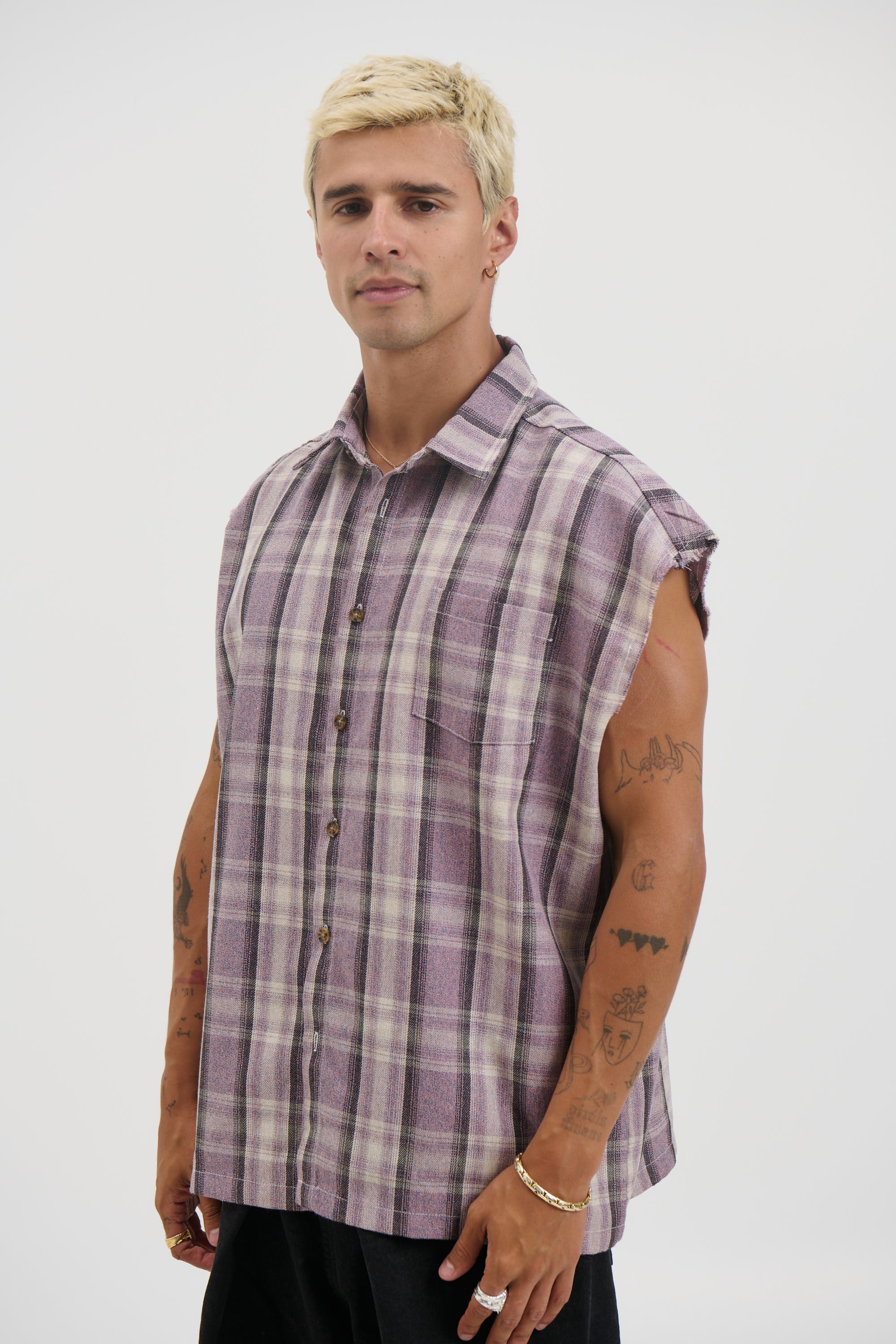 Brooklyn Check Cutoff Lilac