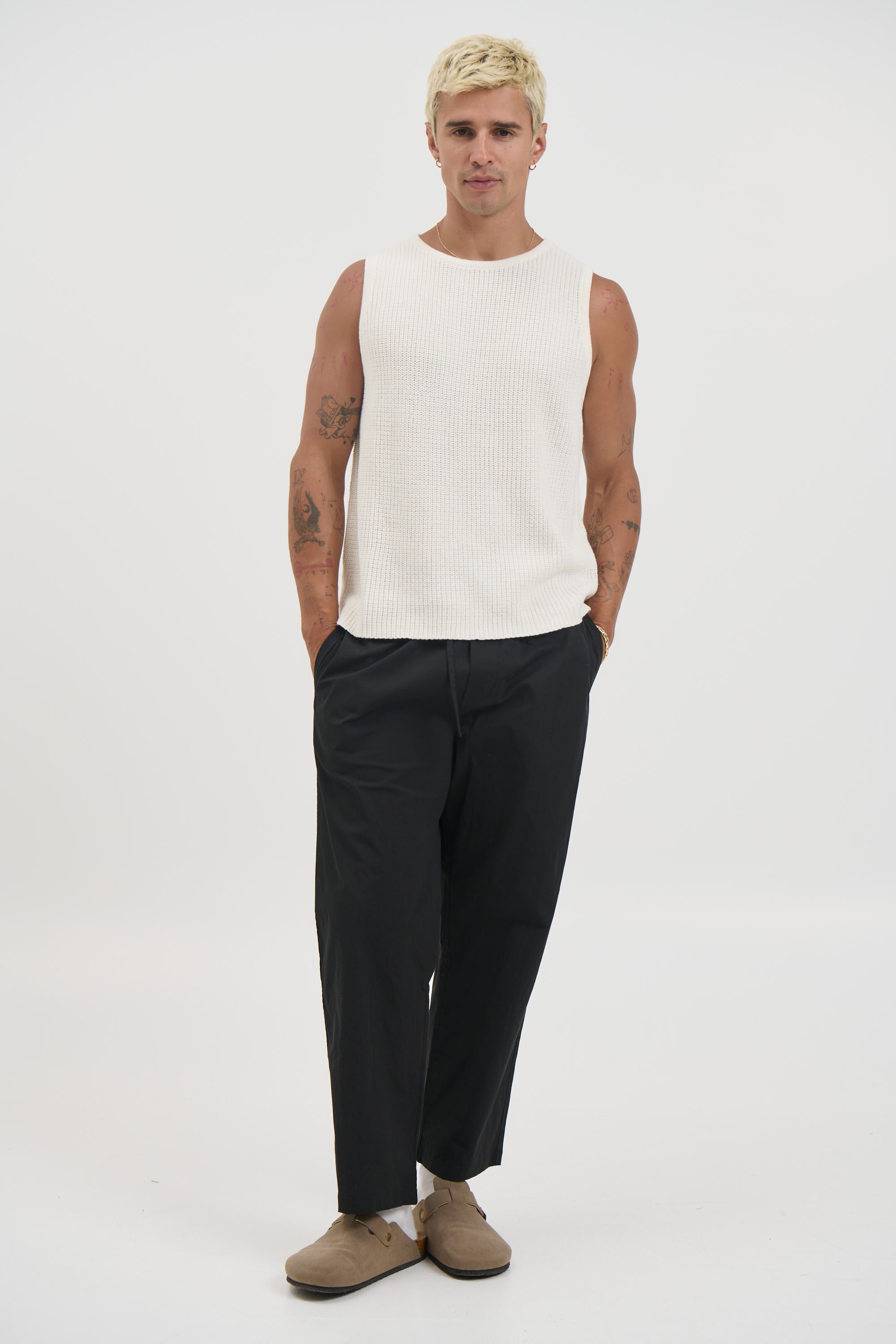 Andy Relaxed Cotton Pant Black