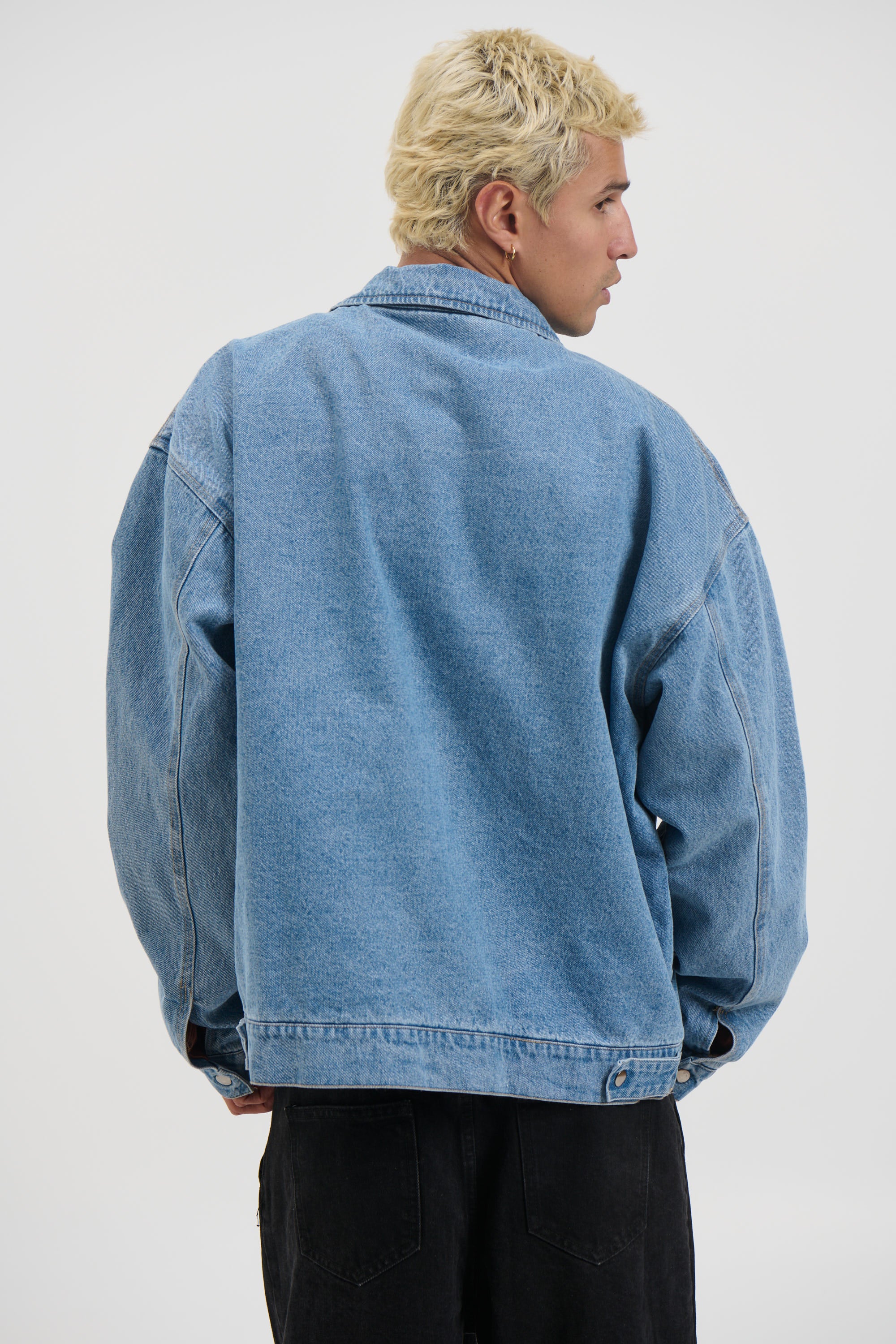 Denim Structure Jacket Blue