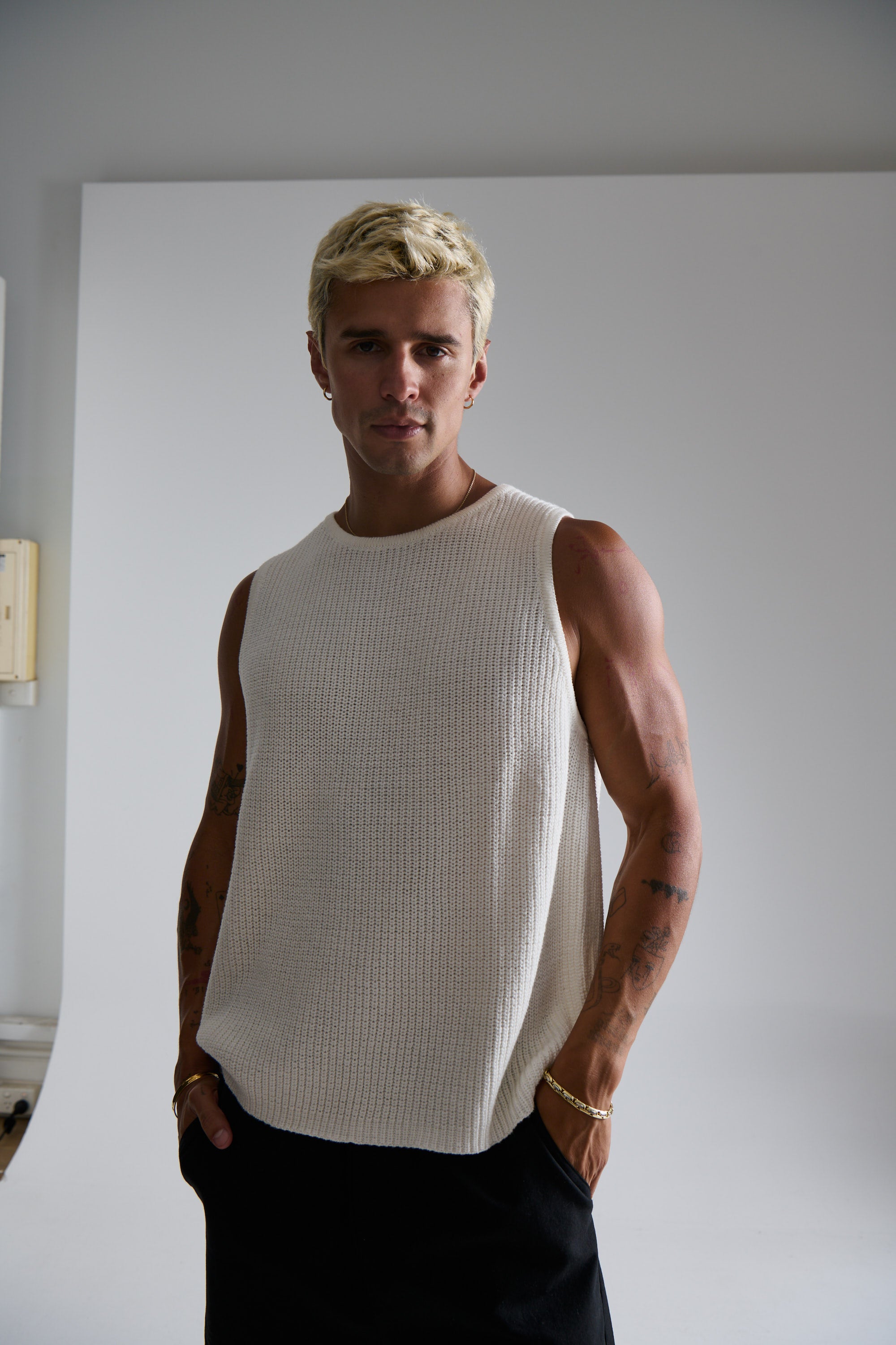 NTH Chunky Knit Tank Ivory