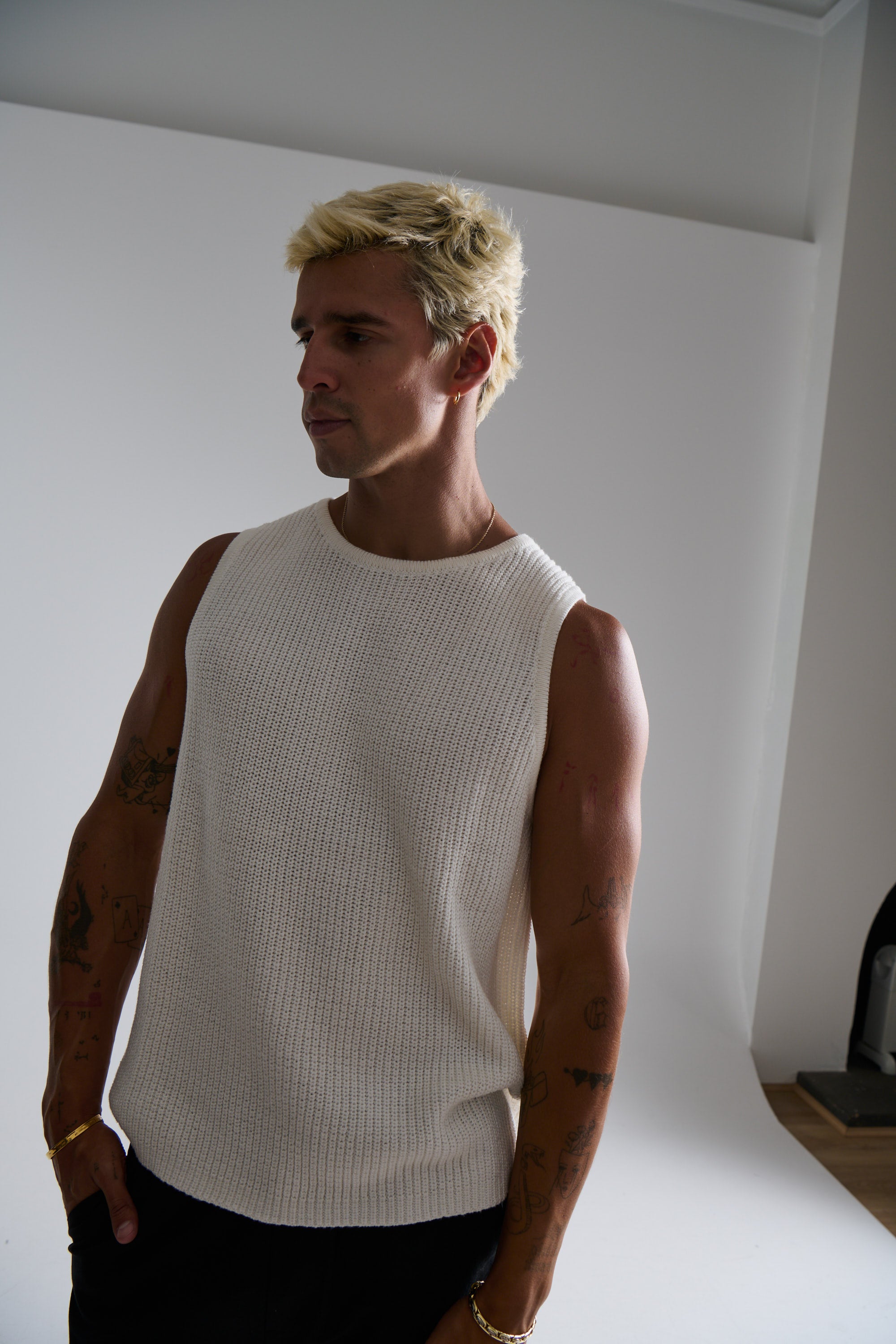 NTH Chunky Knit Tank Ivory