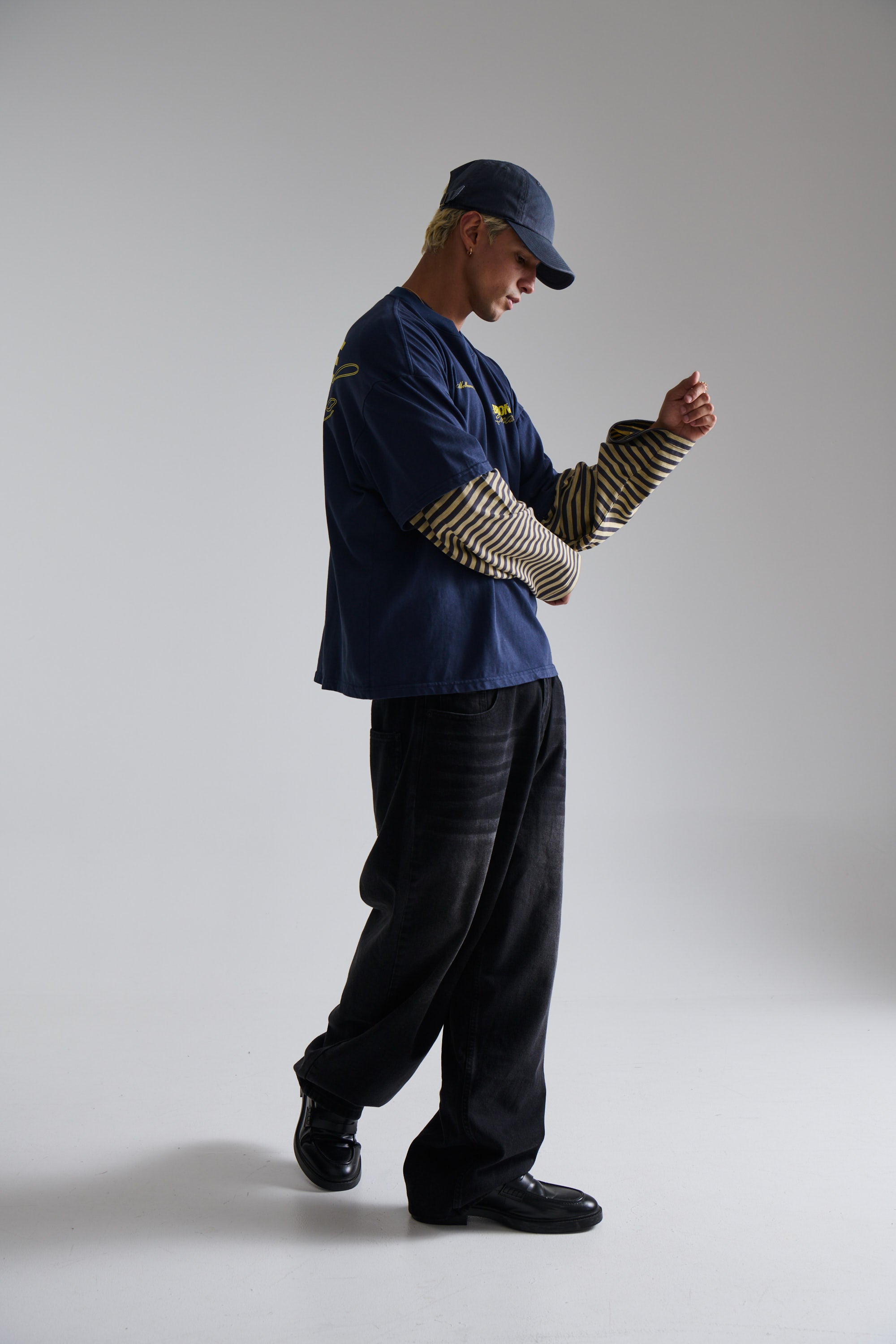 Bronze Snake Signature Tee Navy