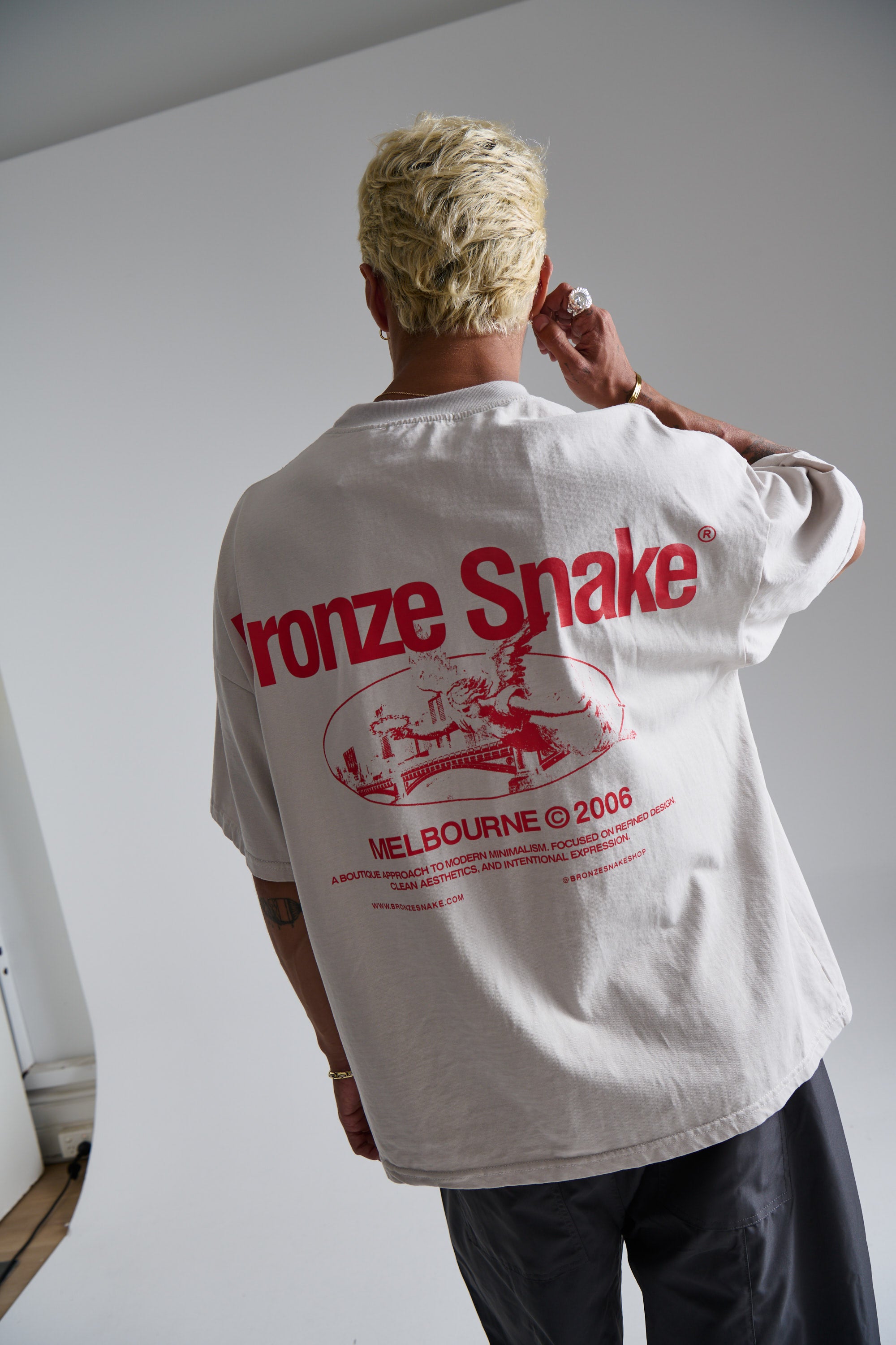 Bronze Snake Melb Tee Ivory