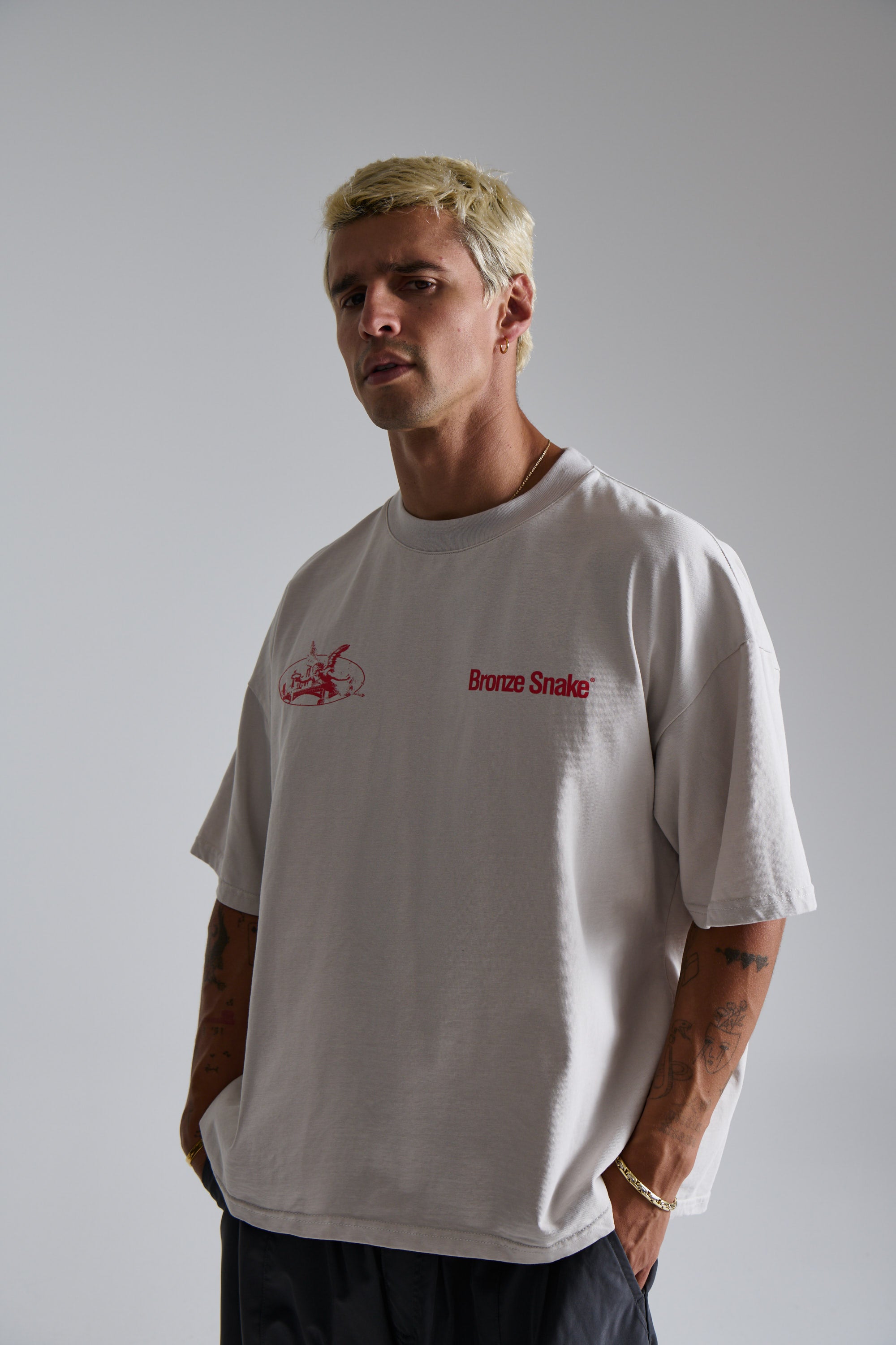 Bronze Snake Melb Tee Ivory