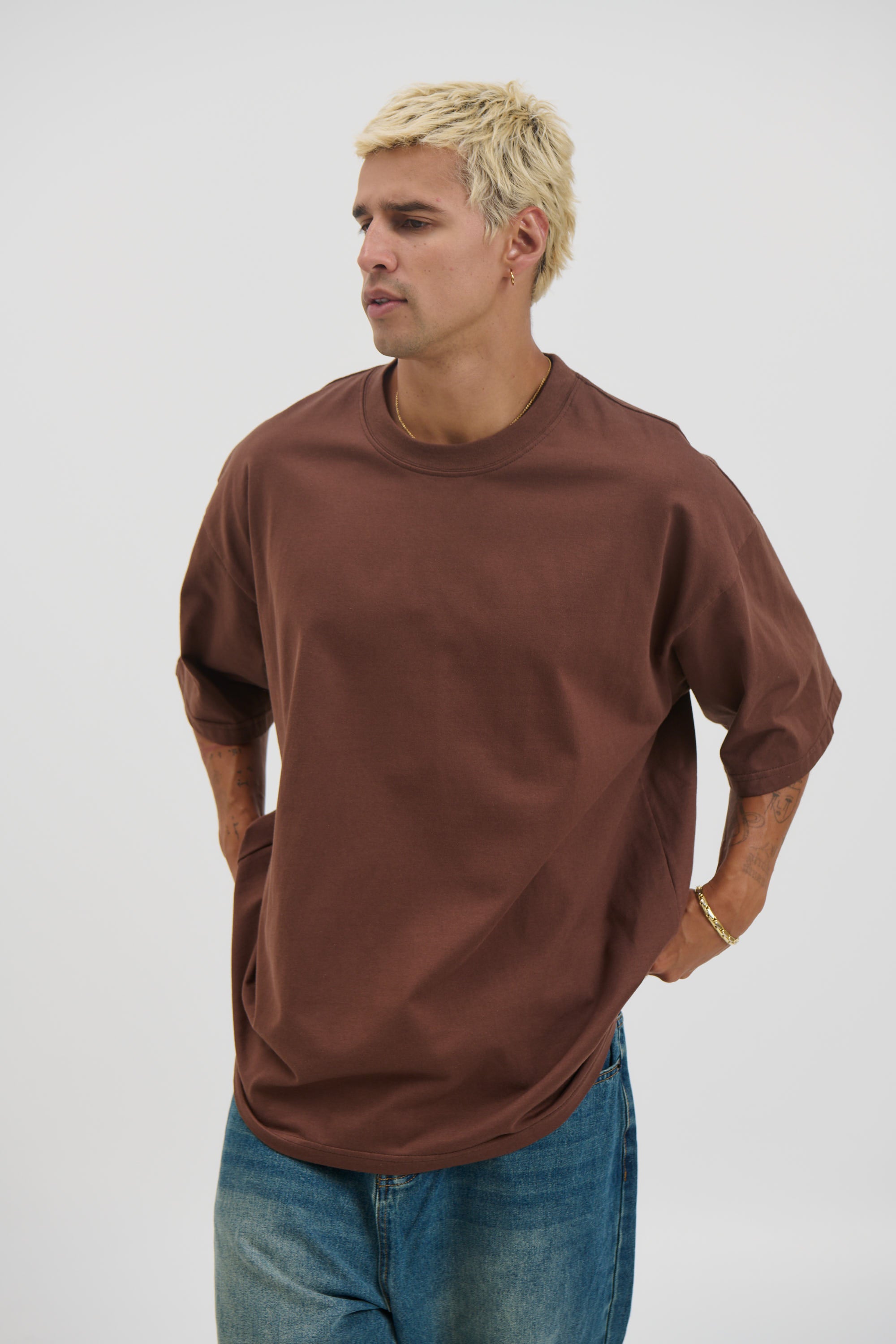 Midweight Signature Tee Dark Brown