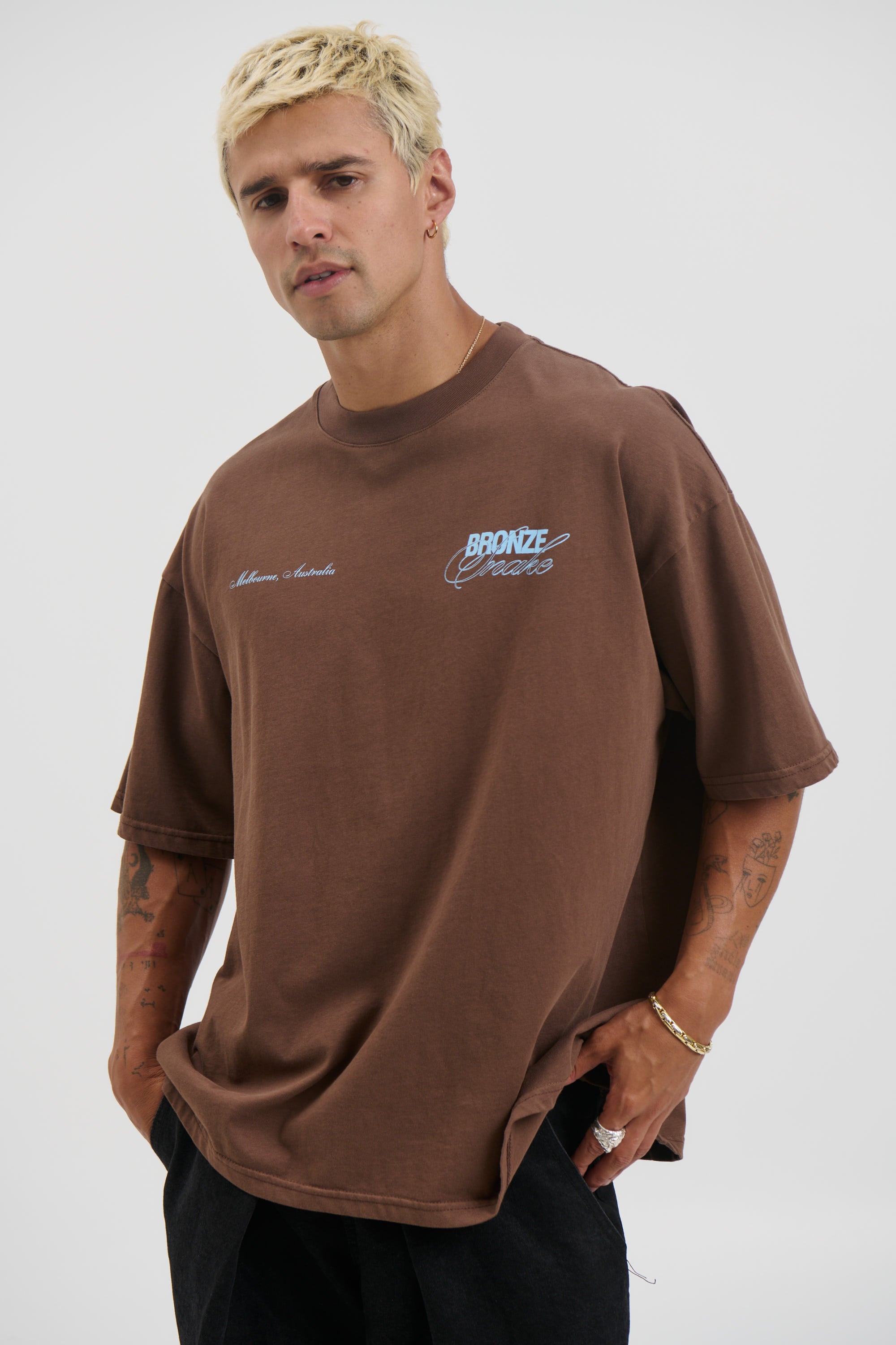 Bronze Snake Signature Tee Choc