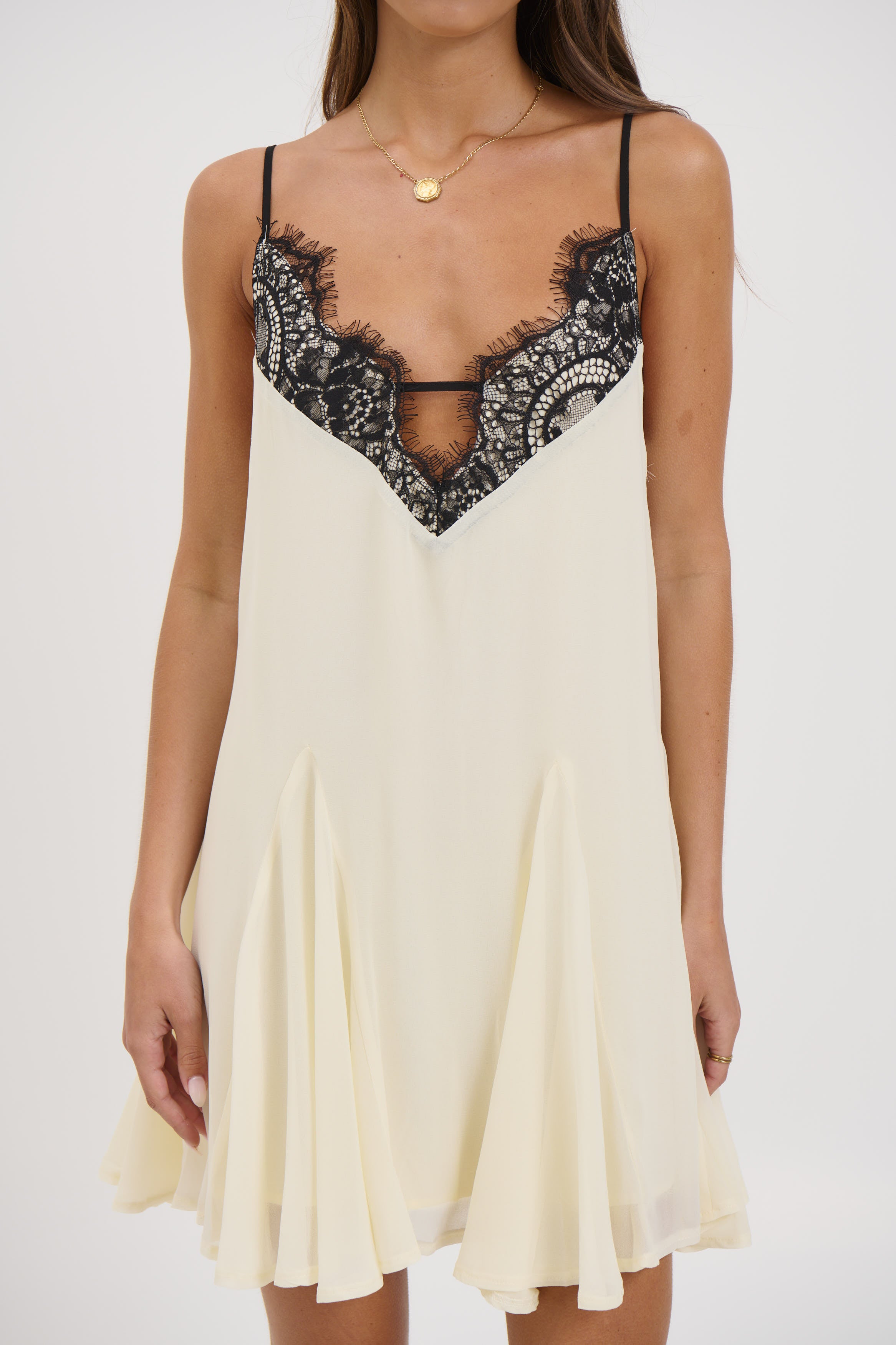 Gia Lace Mini Dress Butter
