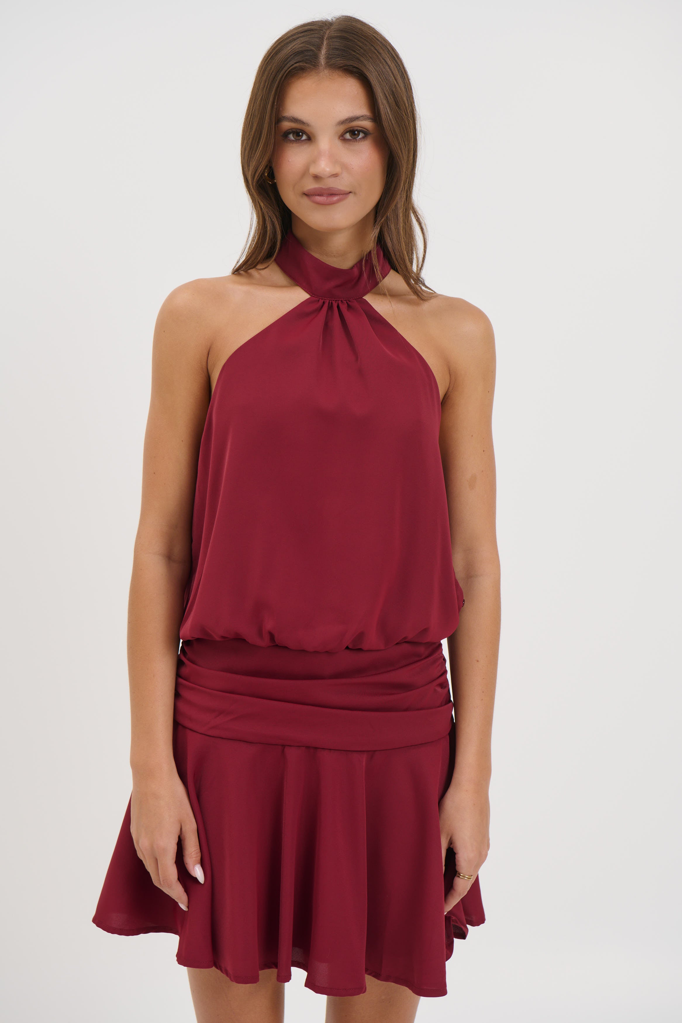 Renae Mini Dress Wine