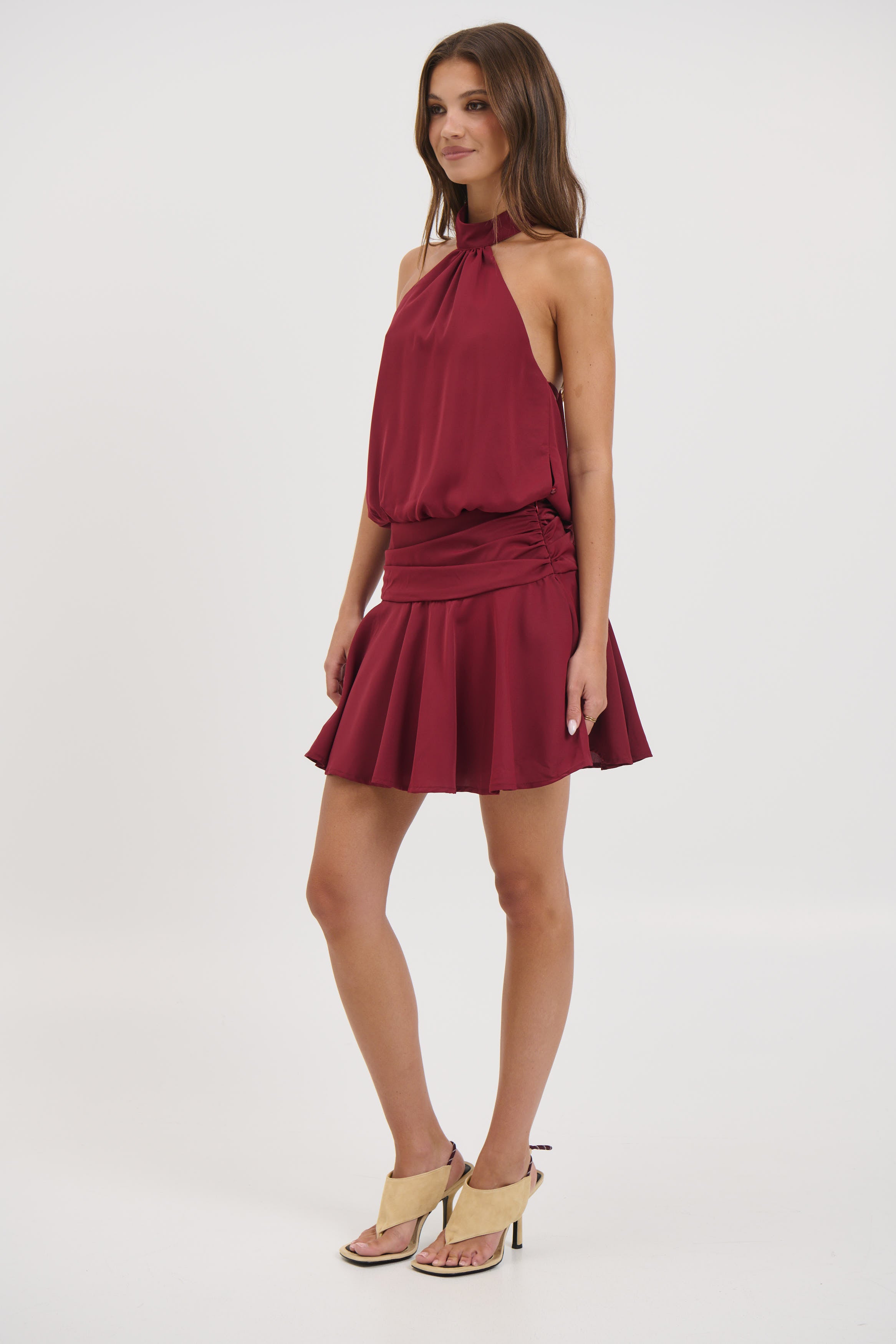 Renae Mini Dress Wine