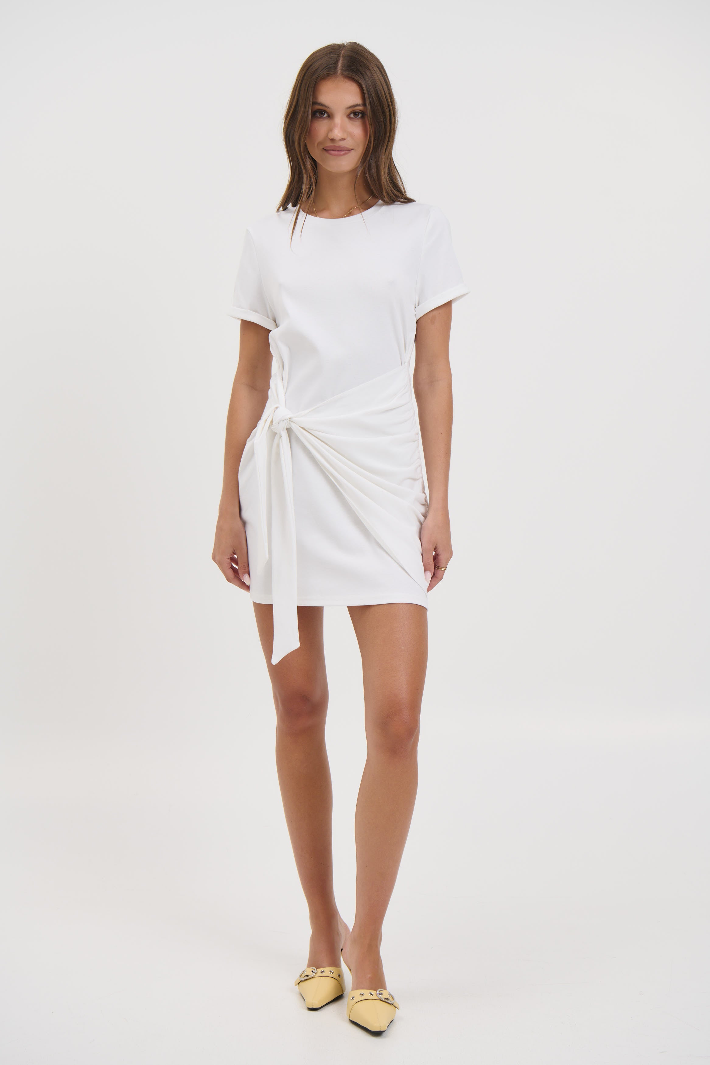 Winnie Shirt Dress White