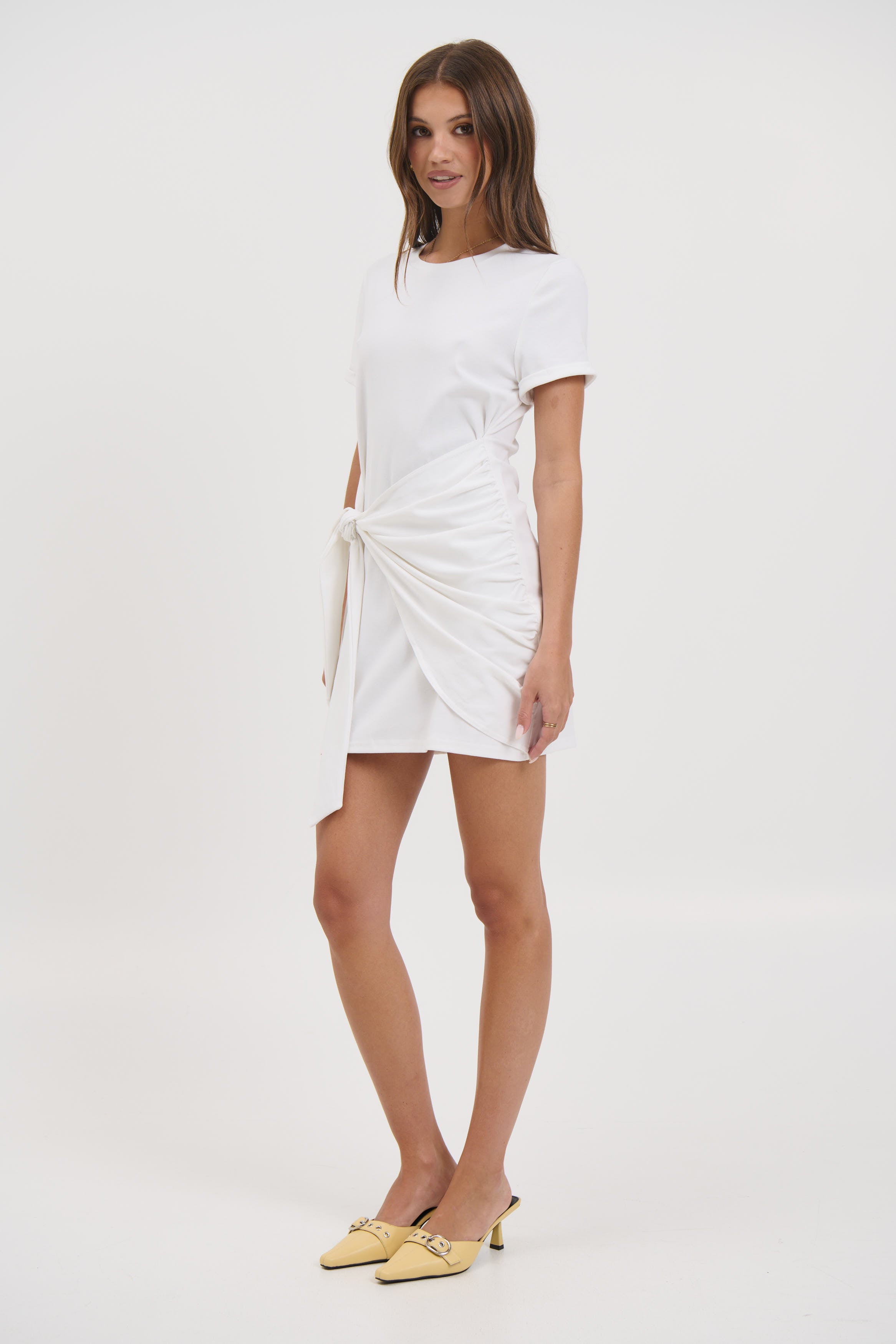 Winnie Shirt Dress White