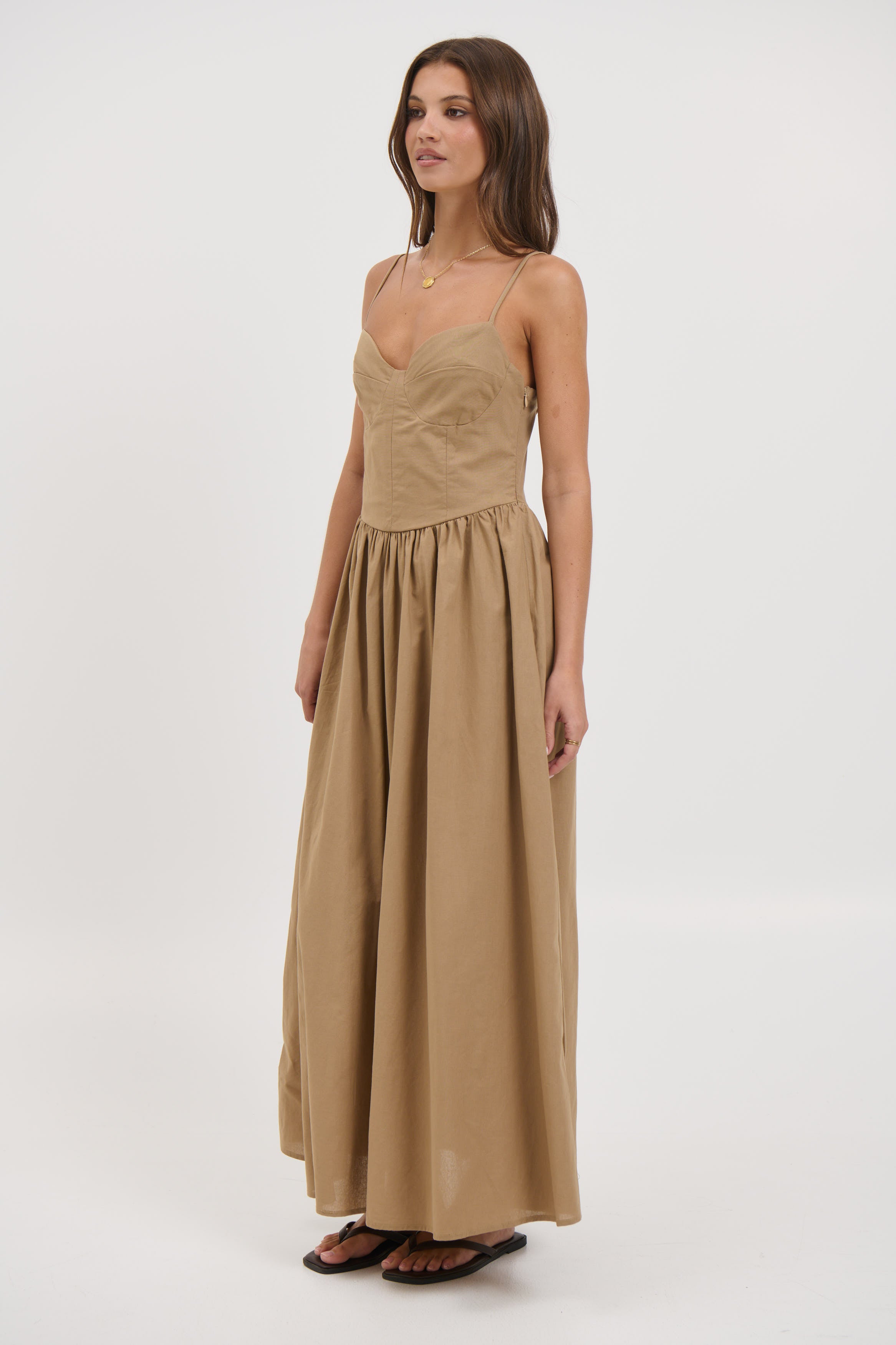 Abbie Maxi Dress Latte