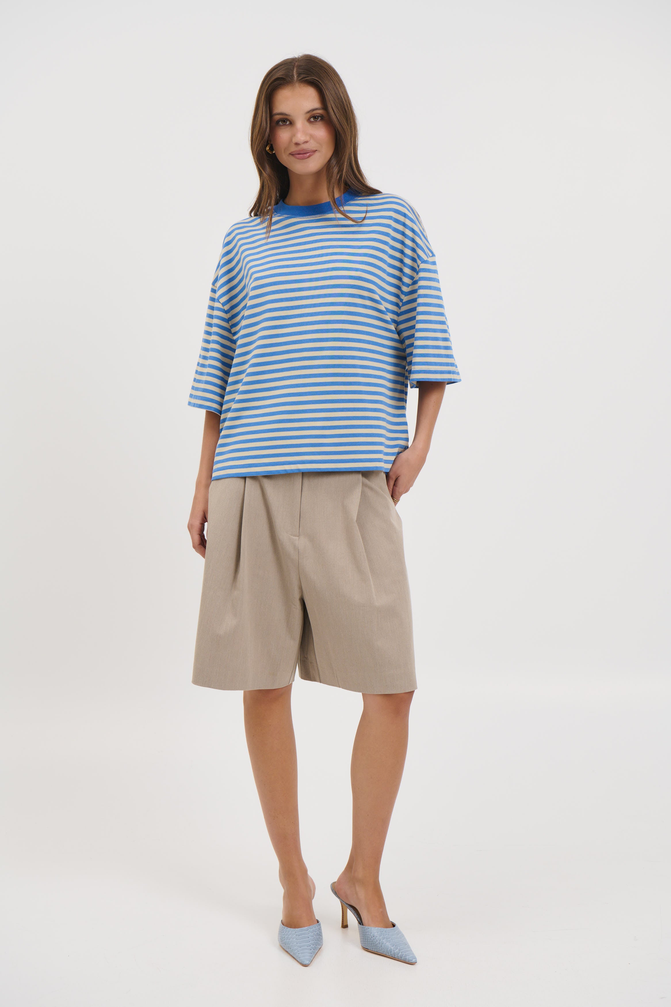 Bloom Short Sleeve Mickey Blue Stripe