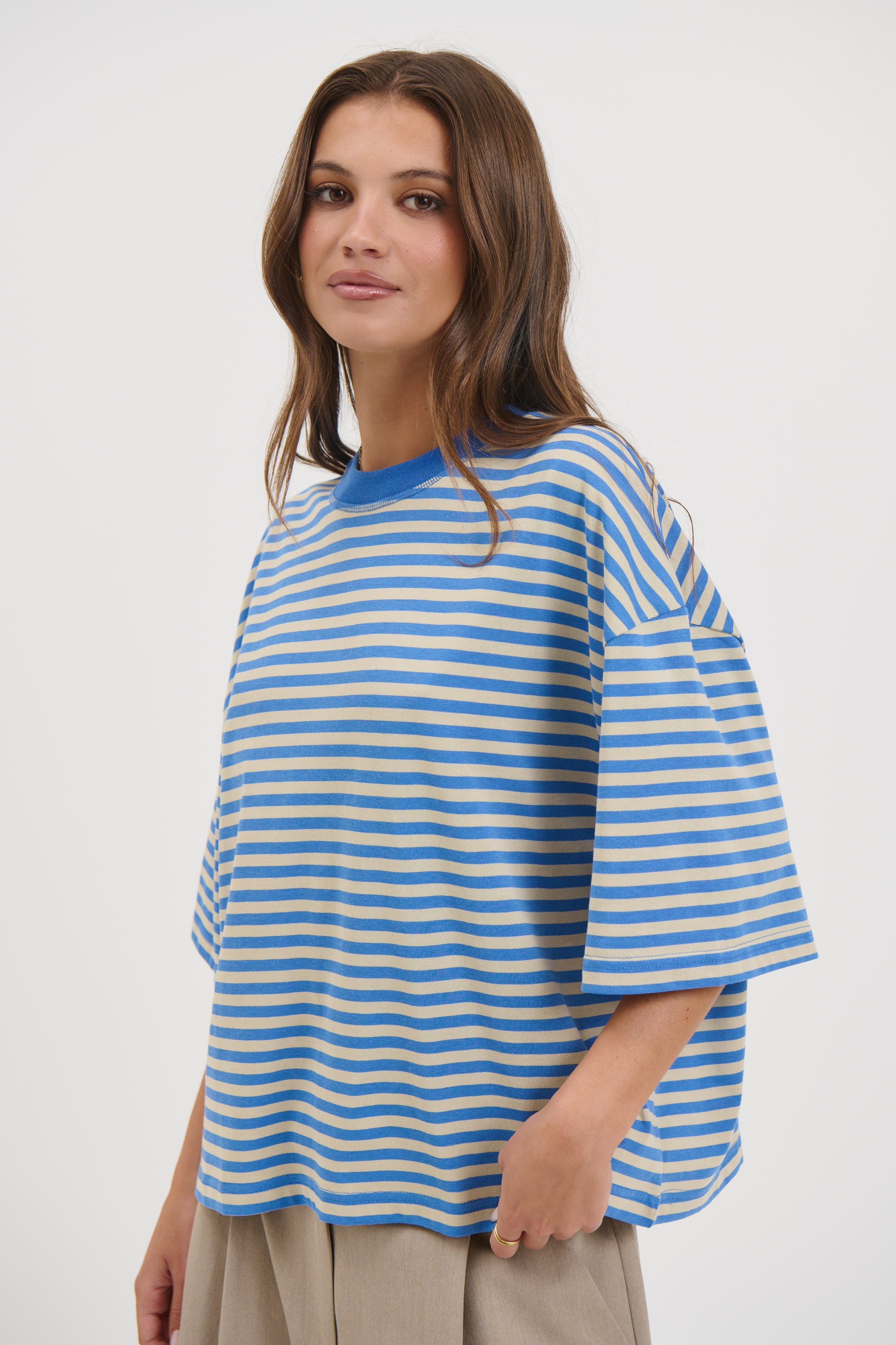 Bloom Short Sleeve Mickey Blue Stripe