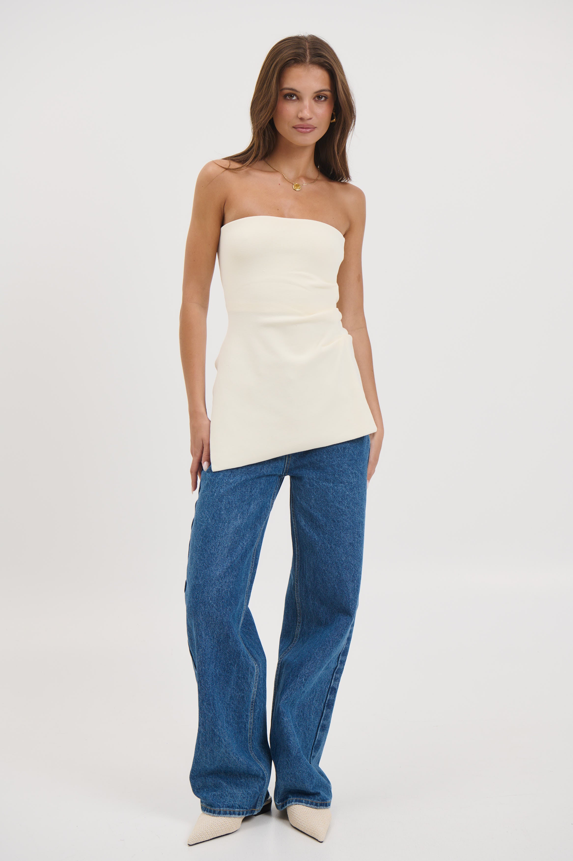 Melinda Strapless Top Cream